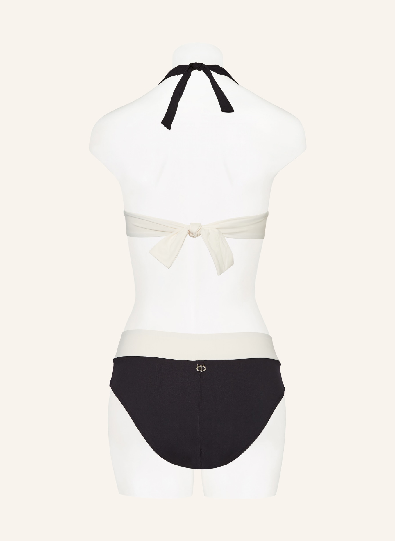 IODUS Halter neck bikini AQUILA, Color: BLACK/ CREAM (Image 3)