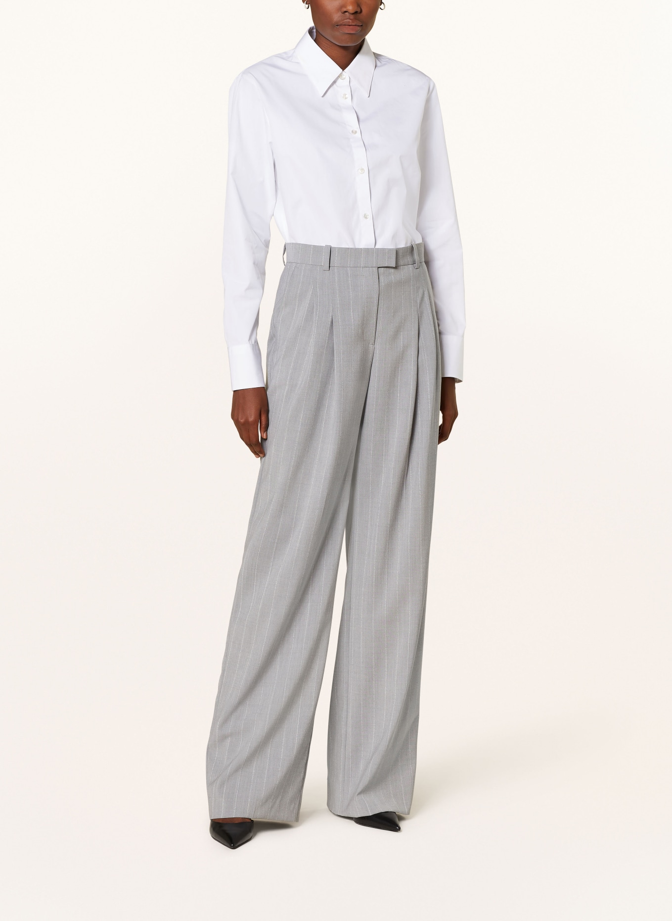 BOSS Wide leg trousers TRAVLAR, Color: GRAY (Image 2)