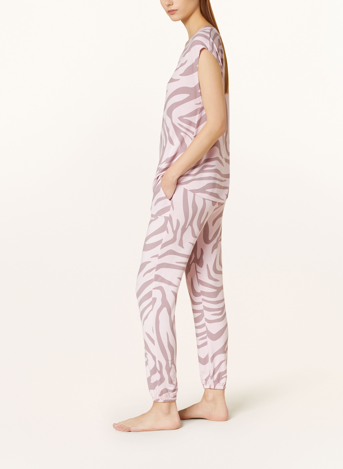 Juvia Pajama pants, Color: PINK/ TAUPE (Image 4)