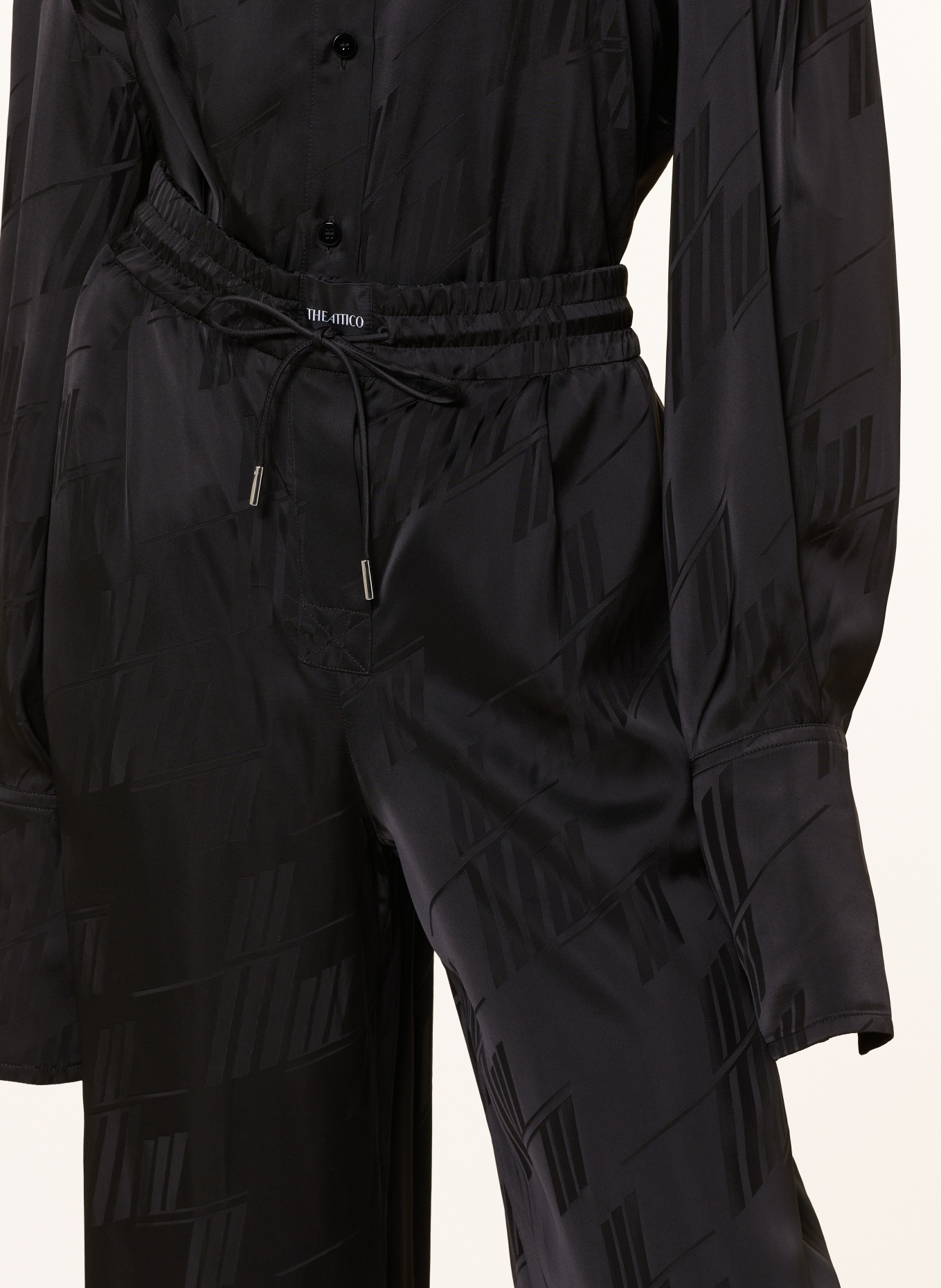 THE ATTICO Satin jumpsuit, Color: BLACK (Image 5)
