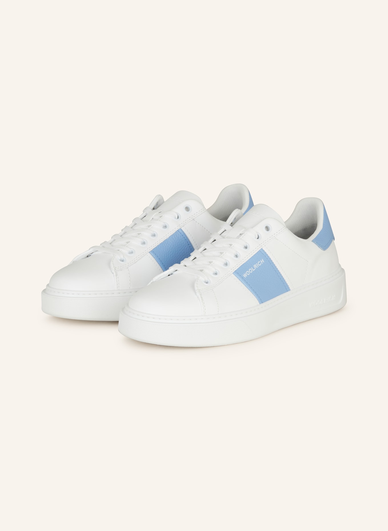 WOOLRICH Sneakers, Color: WHITE/ LIGHT BLUE (Image 1)