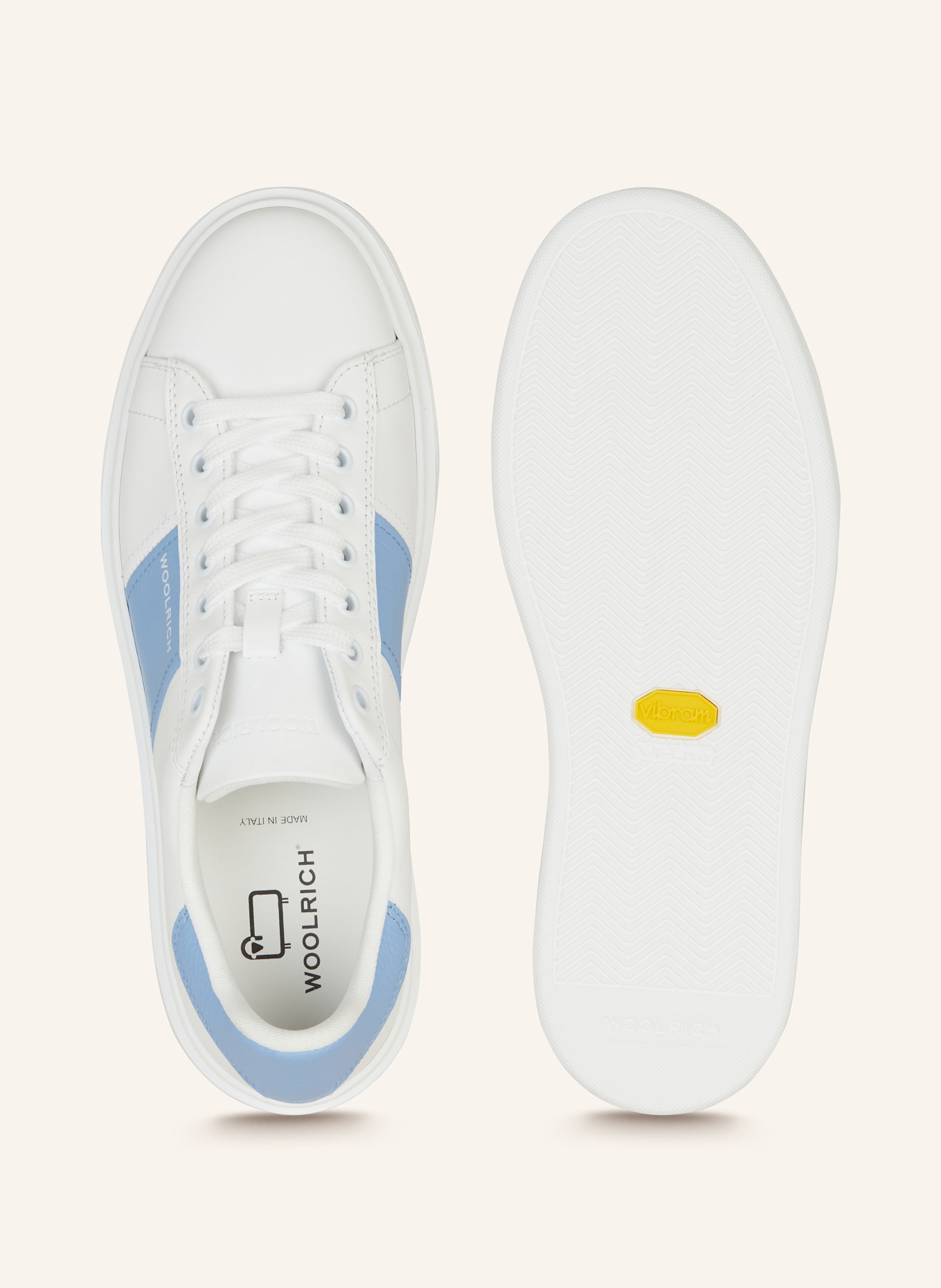 WOOLRICH Sneakers, Color: WHITE/ LIGHT BLUE (Image 5)