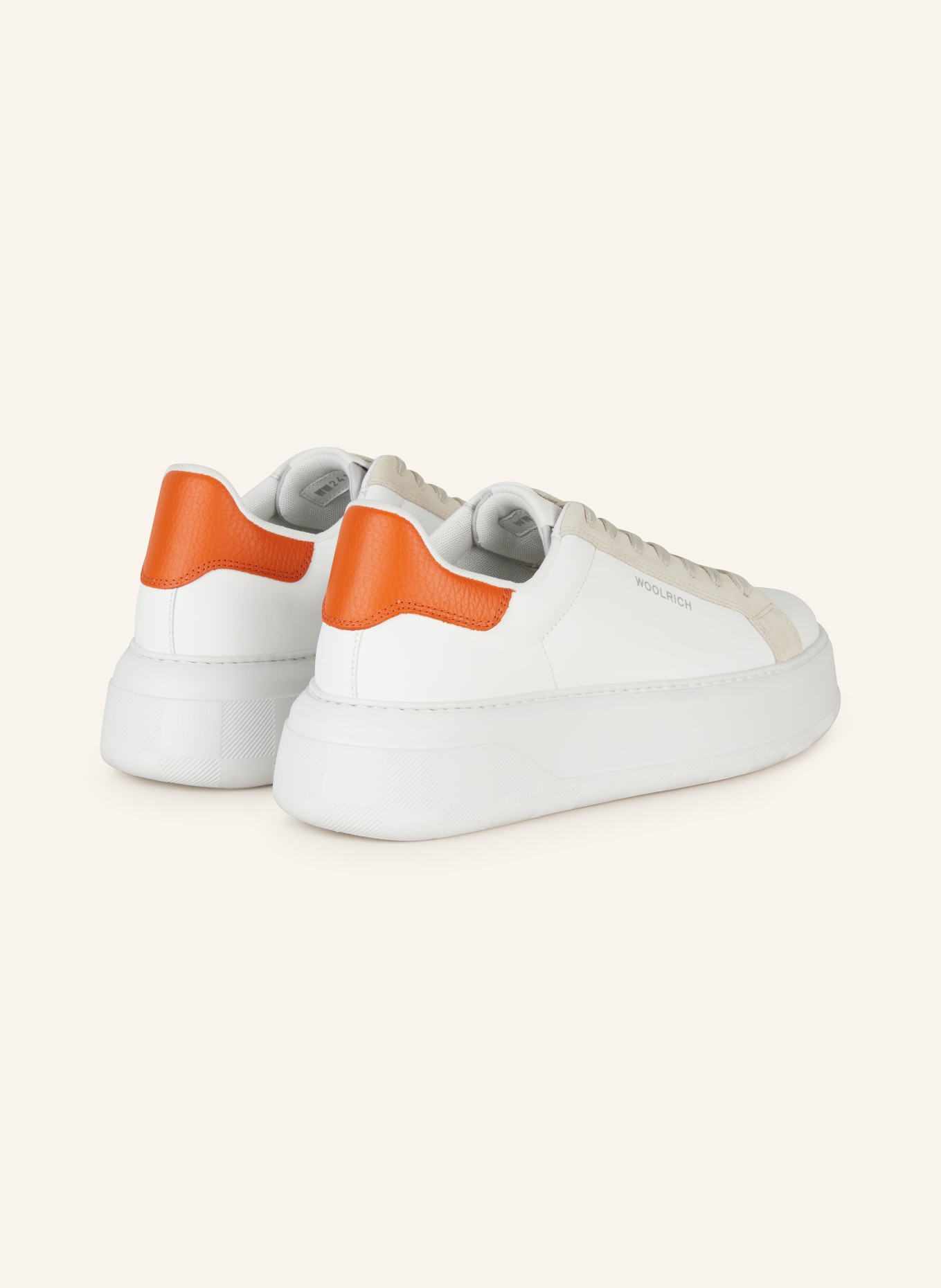 WOOLRICH Sneakers, Color: WHITE/ BEIGE/ ORANGE (Image 2)