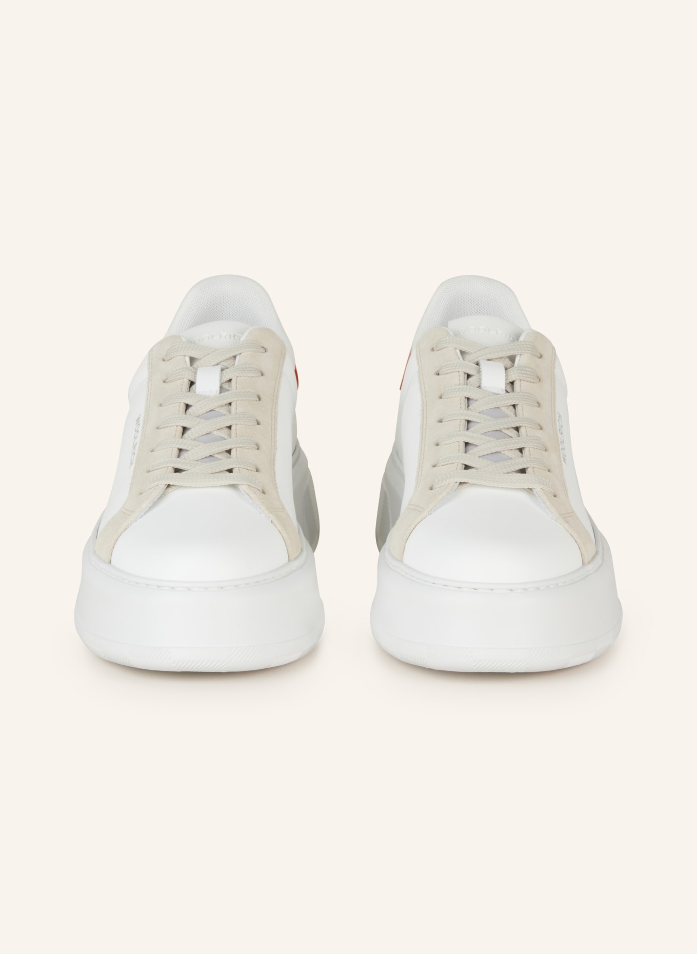 WOOLRICH Sneakers, Color: WHITE/ BEIGE/ ORANGE (Image 3)