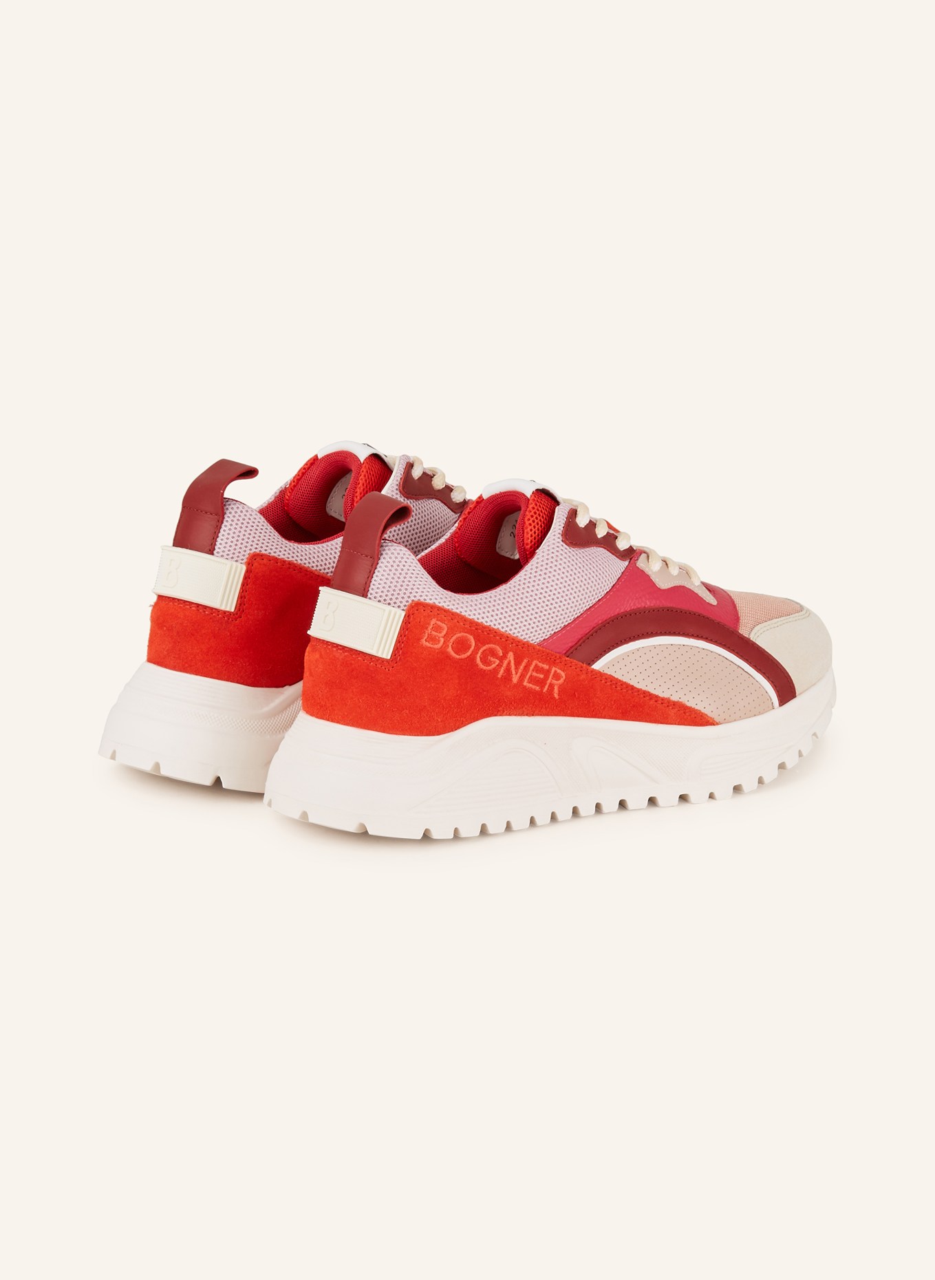 BOGNER Sneakers MALAGA 12C, Color: PINK/ RED/ DARK RED (Image 2)