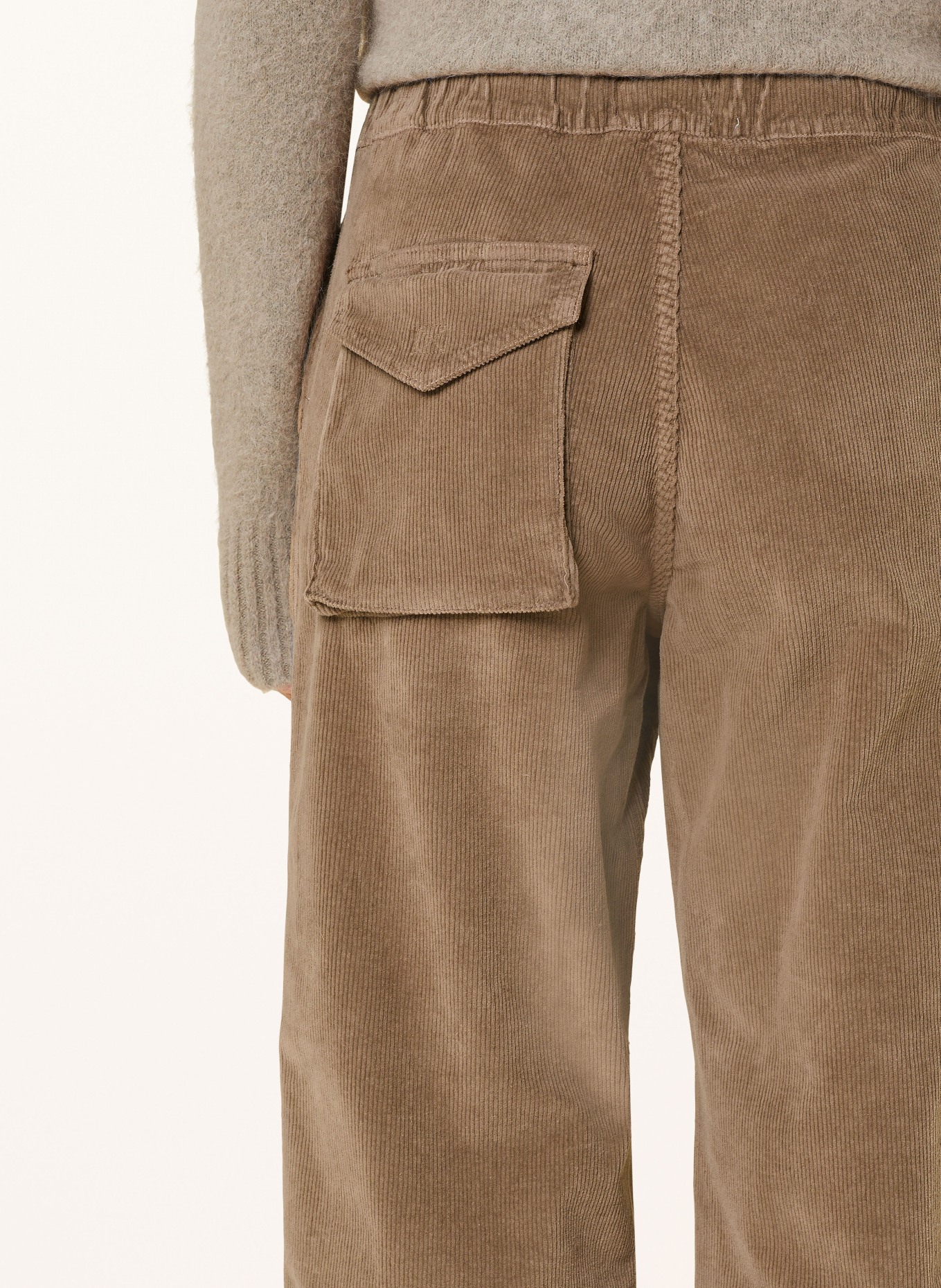 GANNI Spodnie marlena ze sztruksu, Kolor: BRĄZOWY (Obrazek 5)