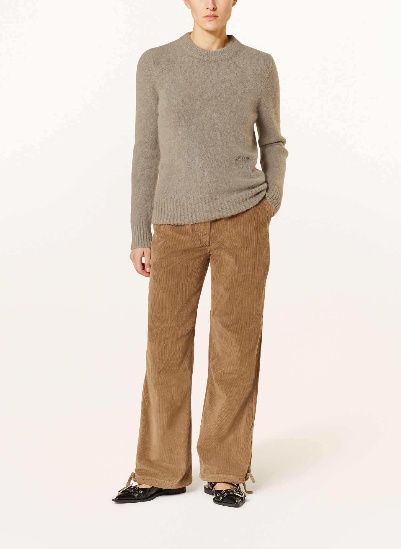 GANNI Pullover mit Alpaka, Farbe: BEIGE (Bild 2)