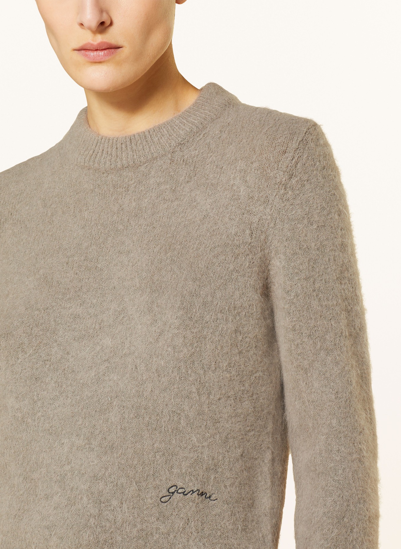 GANNI Sweater with alpaca, Color: BEIGE (Image 4)