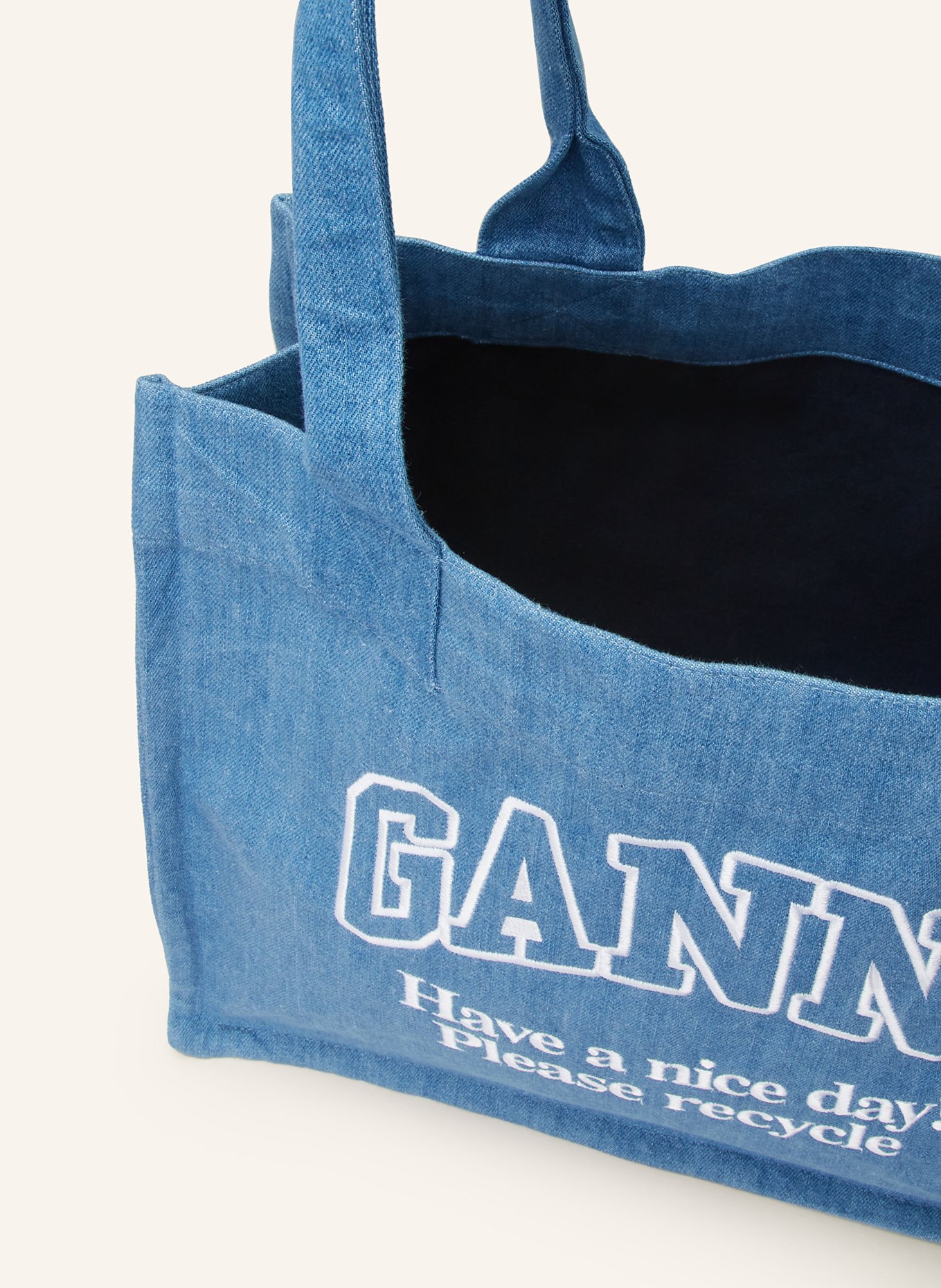 GANNI Shopper, Color: BLUE (Image 3)