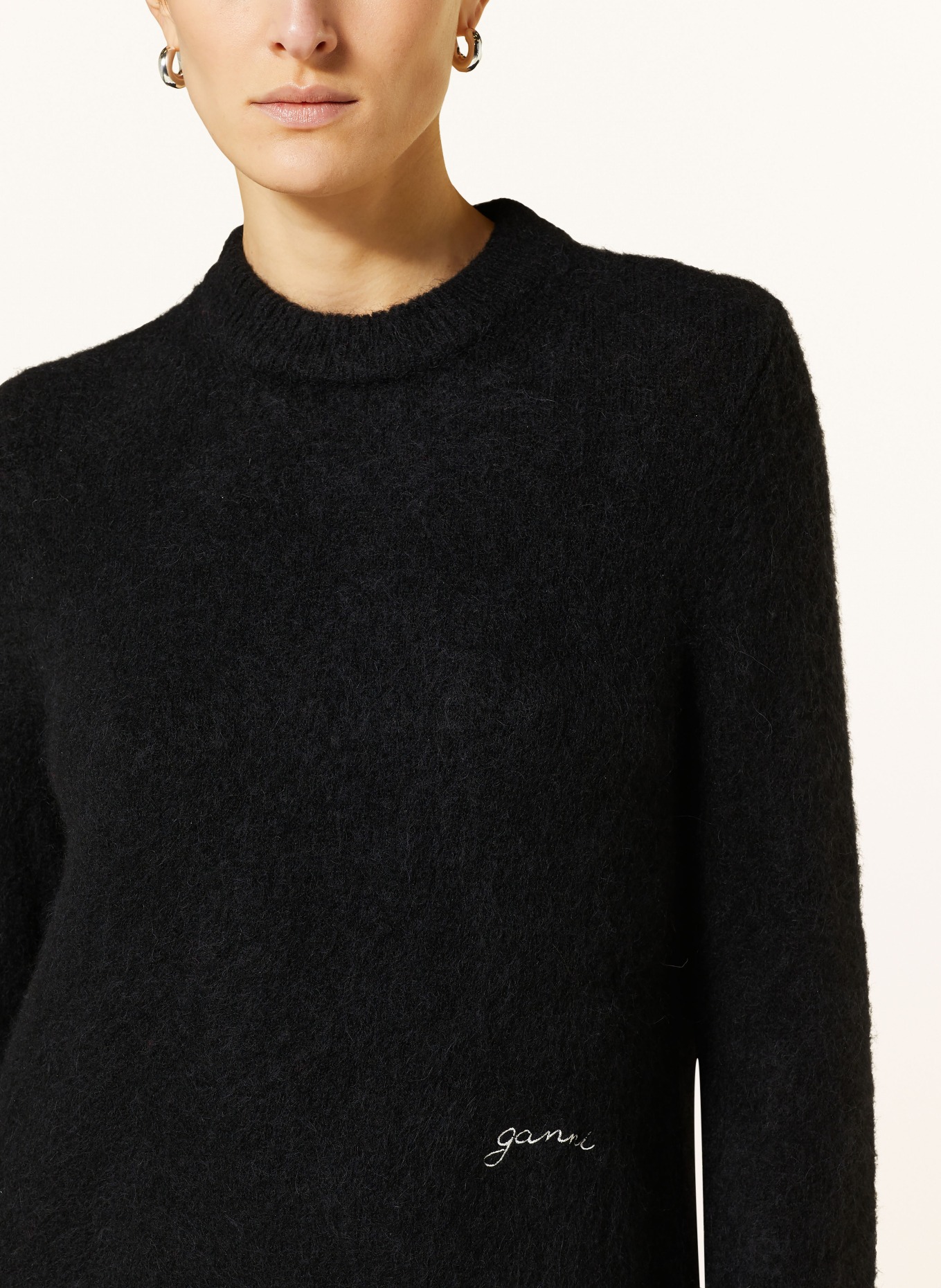 GANNI Sweater with alpaca, Color: BLACK (Image 4)