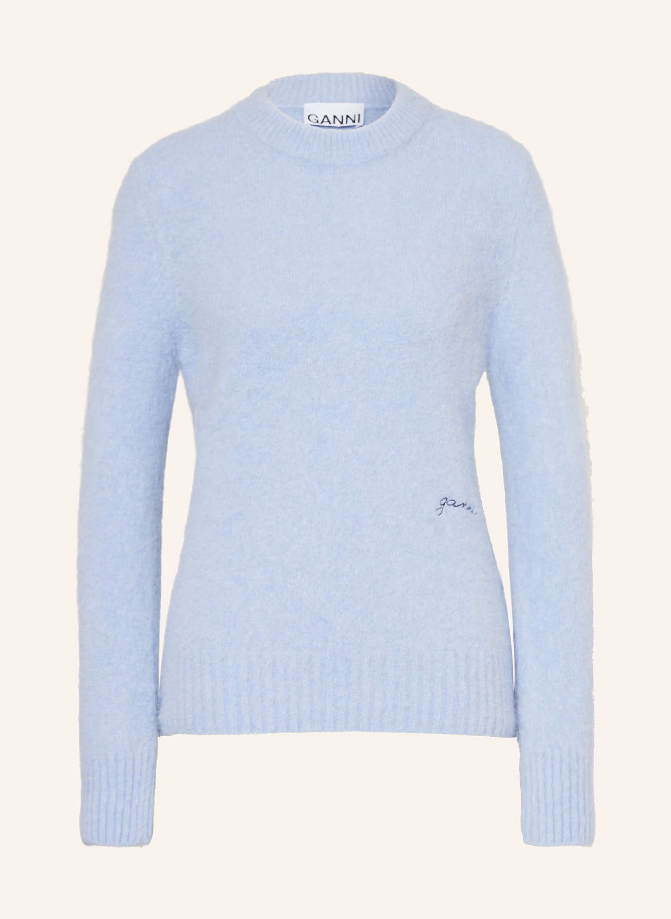GANNI Sweater with alpaca, Color: LIGHT BLUE (Image 1)