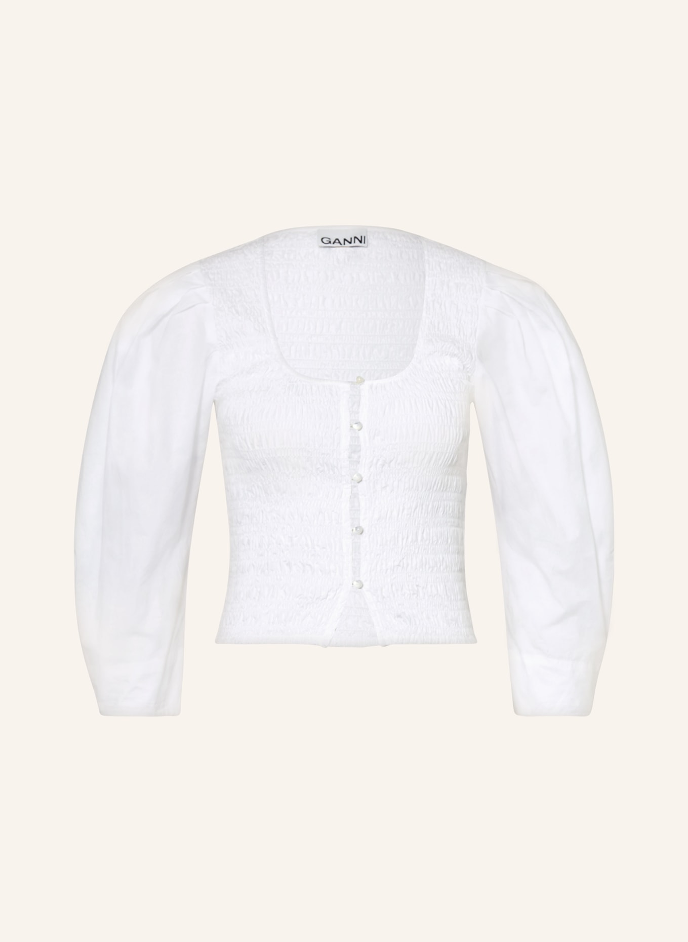 GANNI Blouse, Color: WHITE (Image 1)