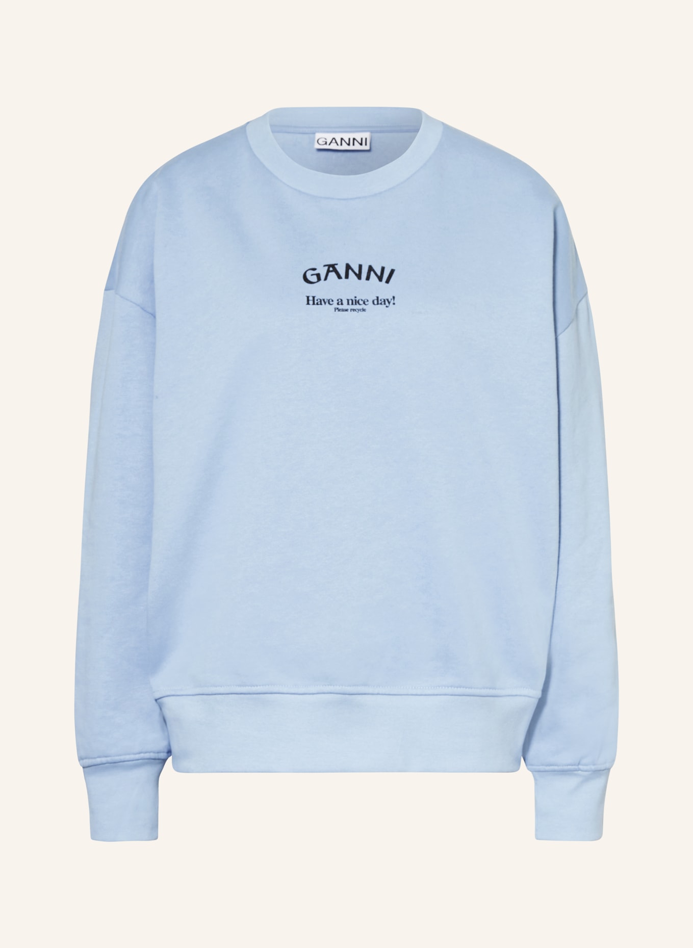GANNI Sweatshirt, Color: LIGHT BLUE (Image 1)