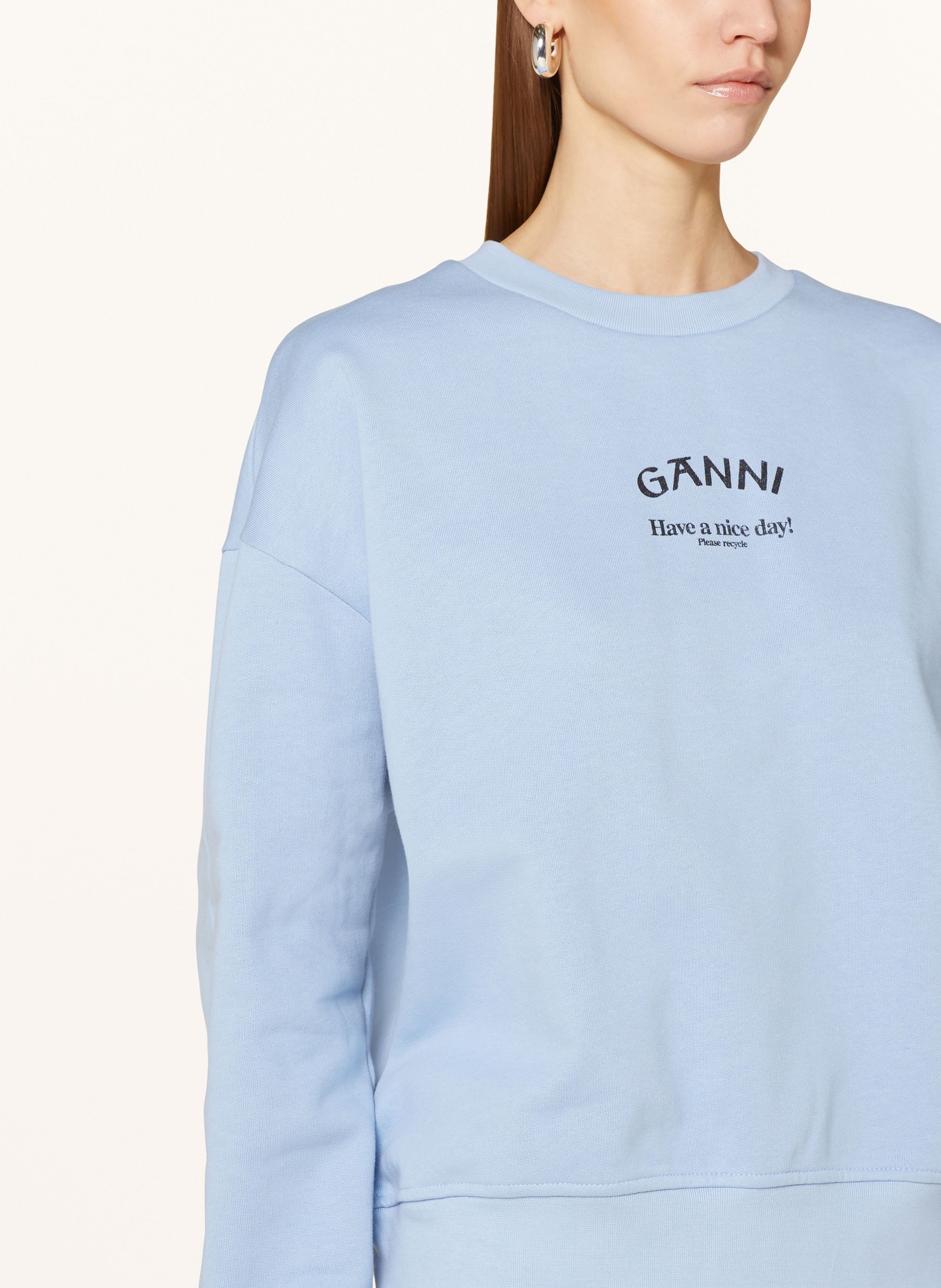 GANNI Sweatshirt, Color: LIGHT BLUE (Image 4)