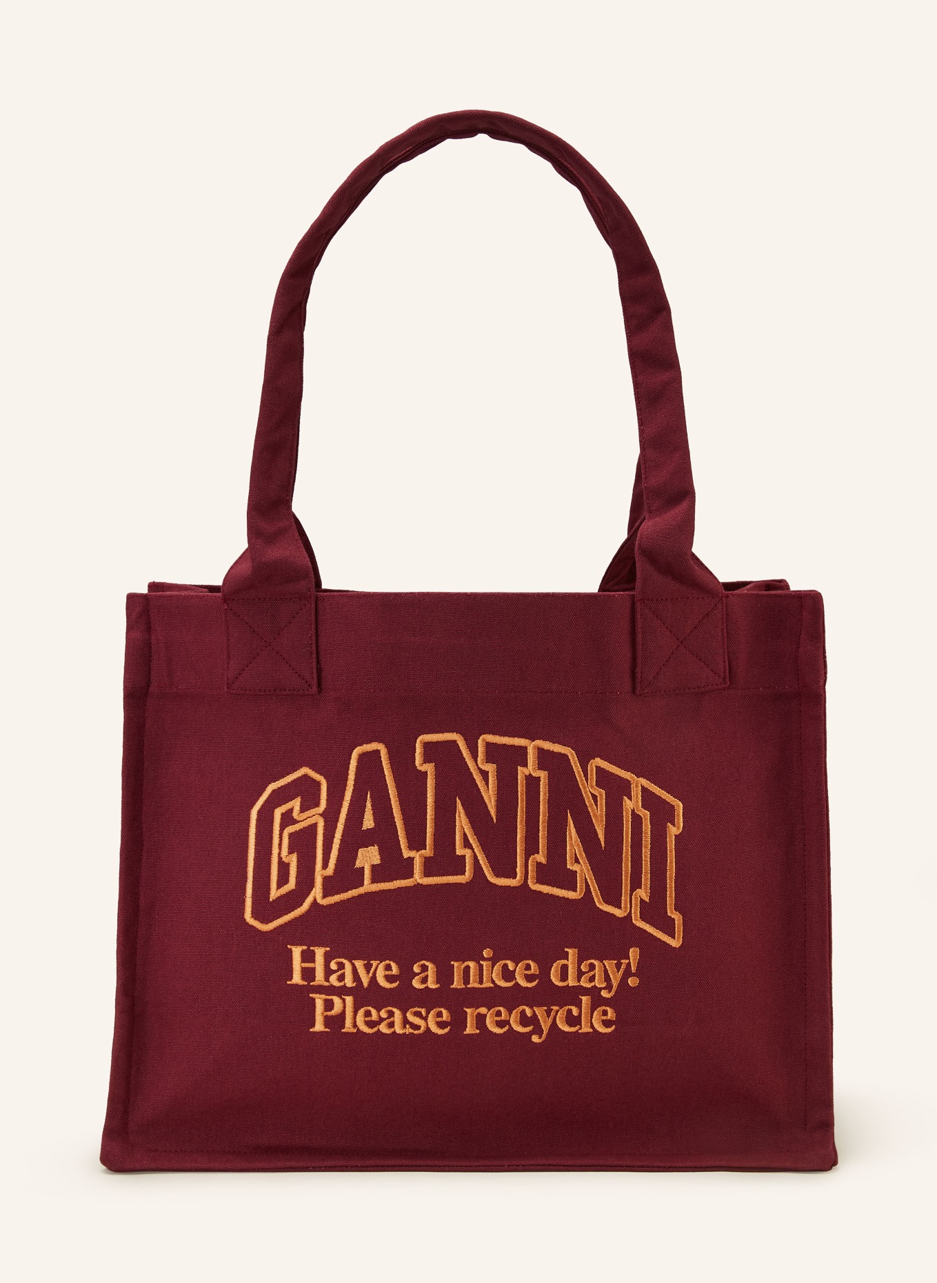 GANNI Shopper, Color: DARK RED (Image 1)