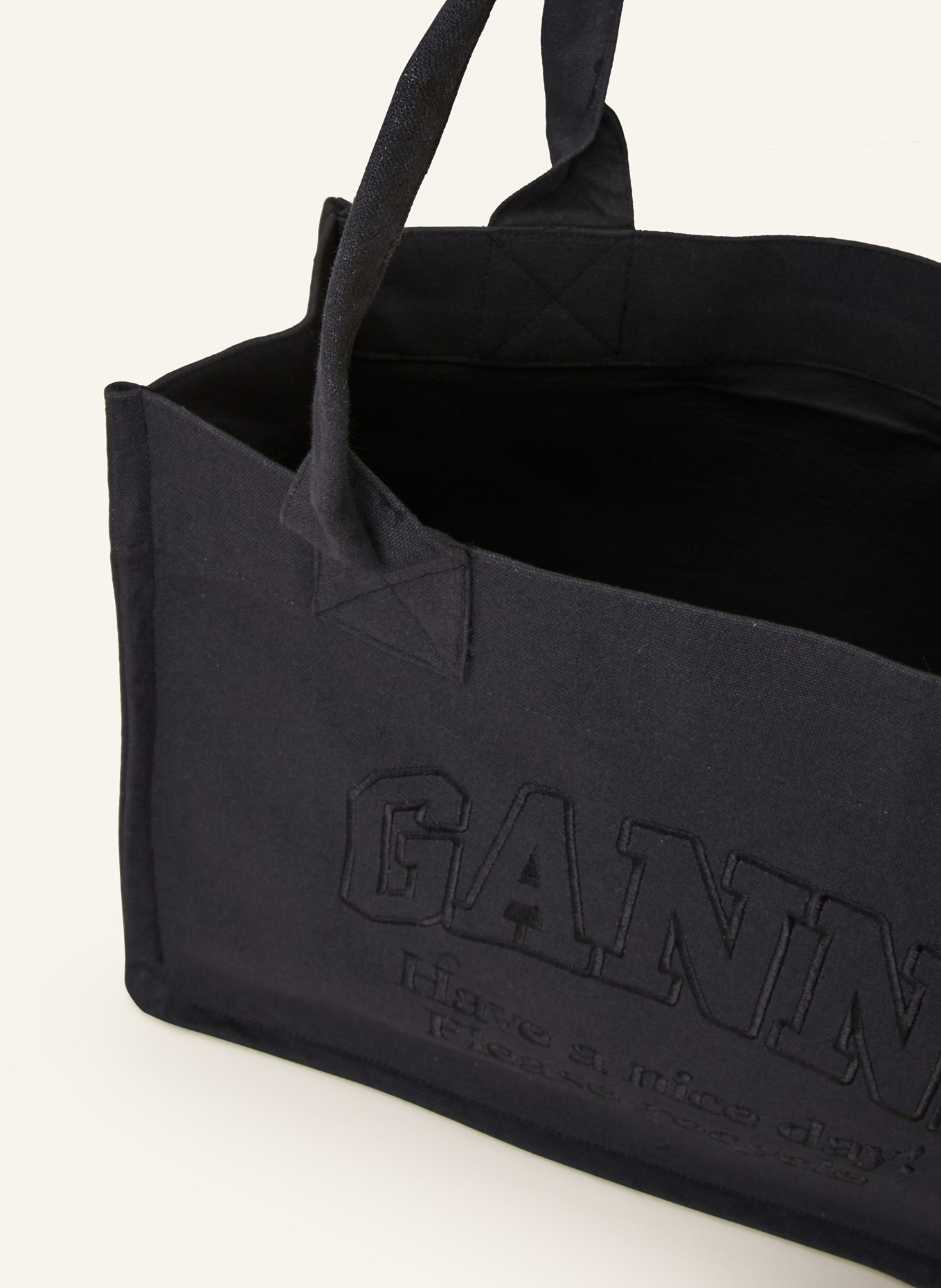 GANNI Shopper EASY, Color: BLACK (Image 3)