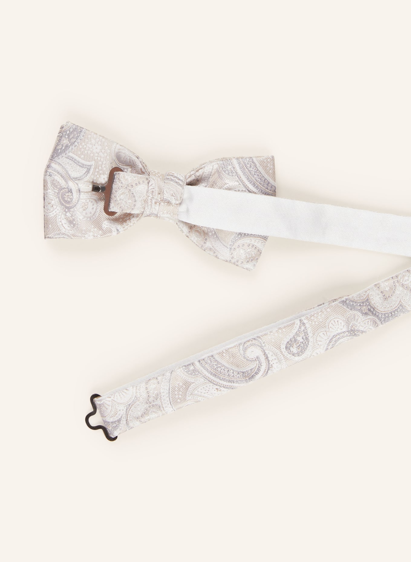 Prince BOWTIE Set: Bow tie and pocket square, Color: BEIGE (Image 3)