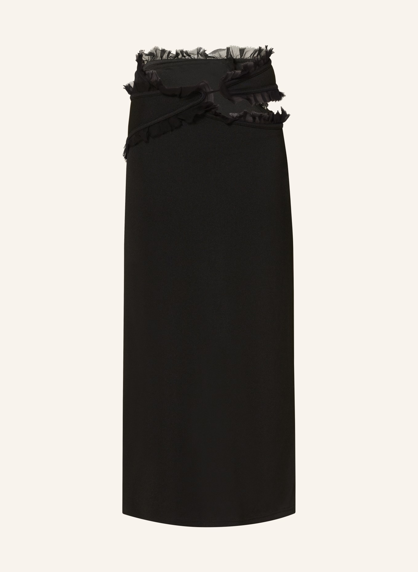 CHRISTOPHER ESBER Jersey skirt CARINA with cut-out, Color: BLACK (Image 1)