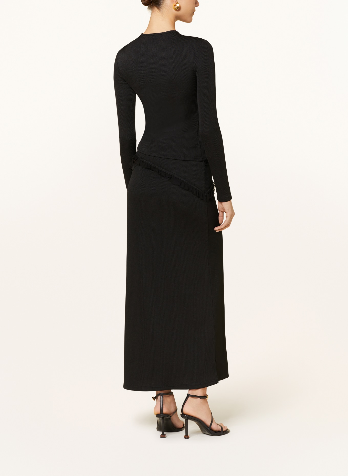 CHRISTOPHER ESBER Jersey skirt CARINA with cut-out, Color: BLACK (Image 3)