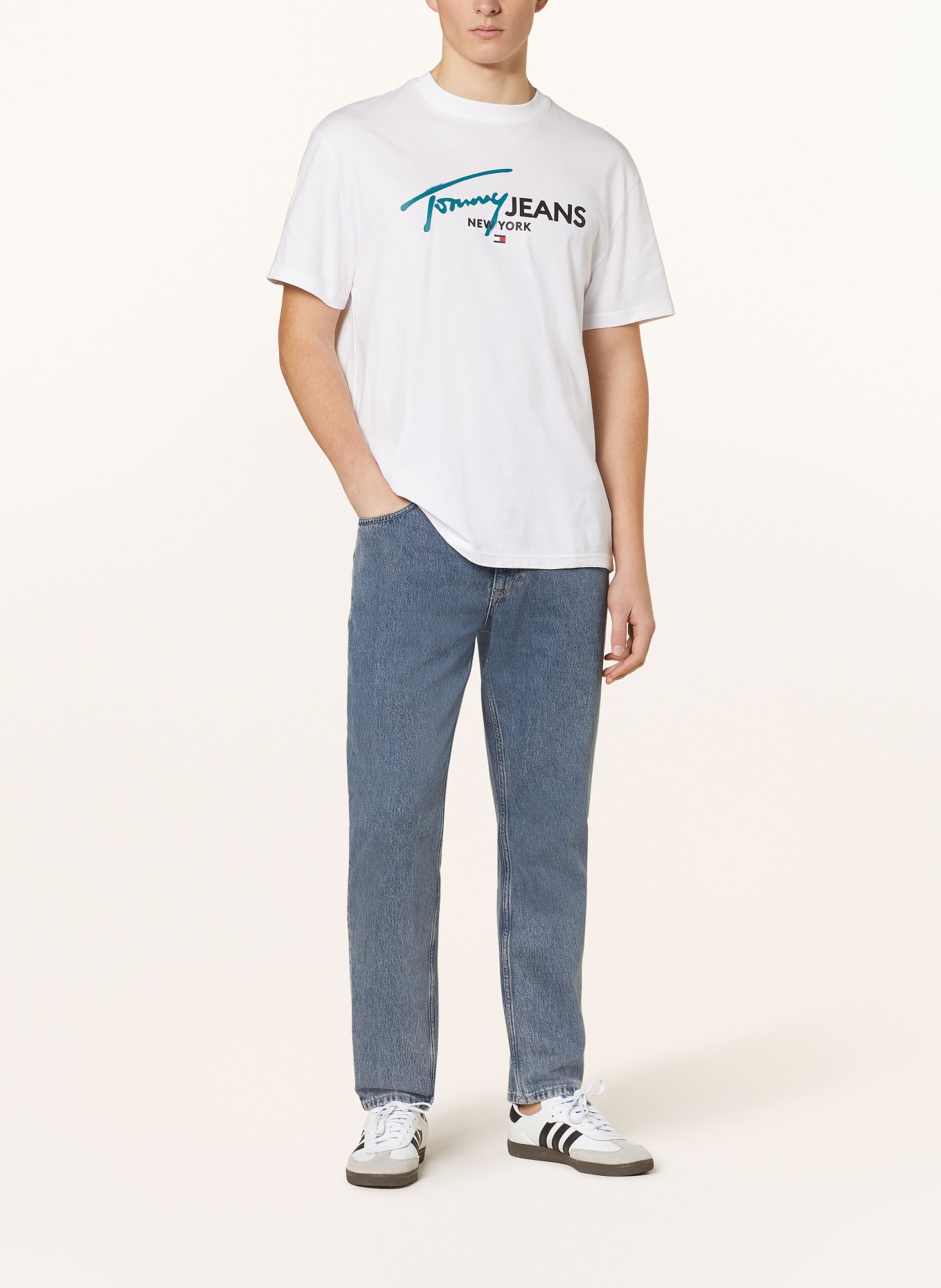 TOMMY JEANS T-Shirt, Farbe: WEISS/ PETROL/ SCHWARZ (Bild 2)