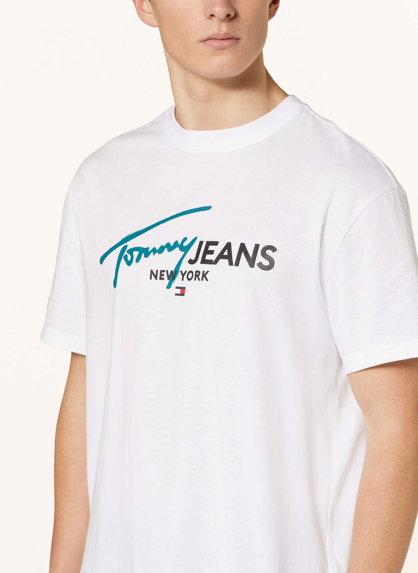 TOMMY JEANS T-Shirt, Farbe: WEISS/ PETROL/ SCHWARZ (Bild 4)