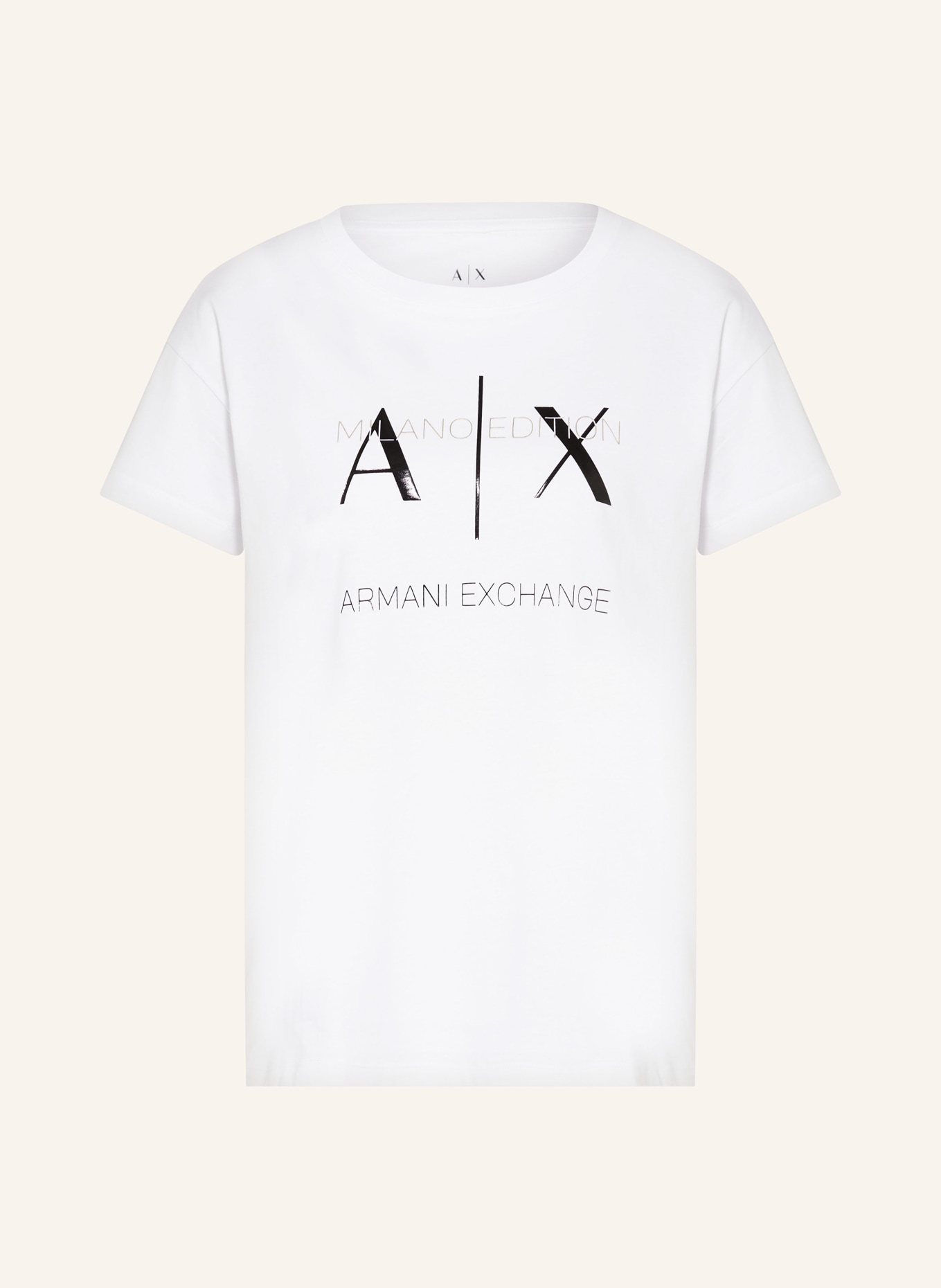 ARMANI EXCHANGE T-shirt, Color: WHITE/ BLACK/ GOLD (Image 1)