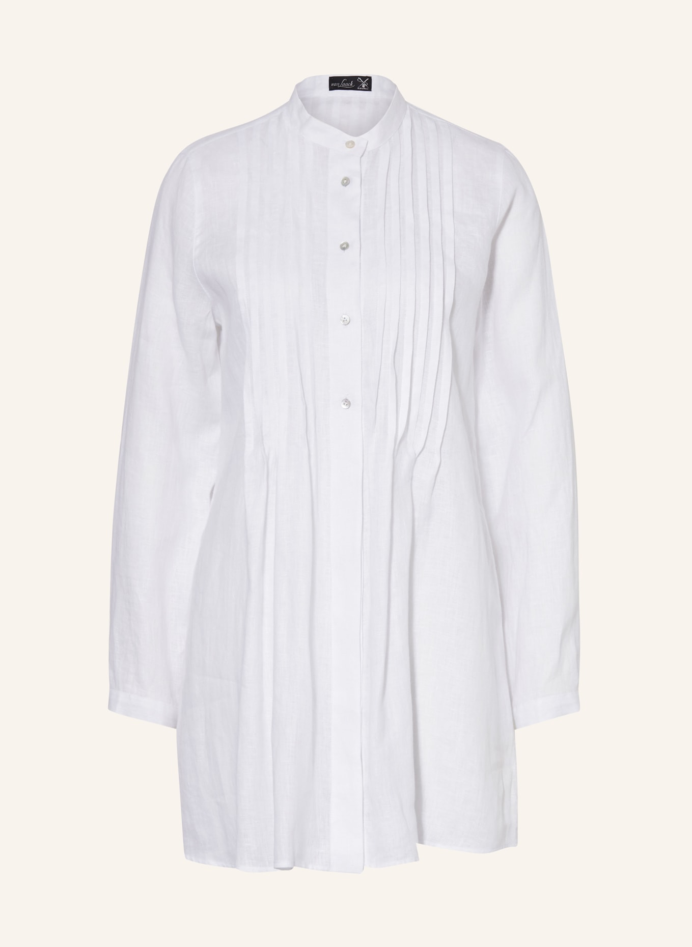 van Laack Linen blouse COREY, Color: WHITE (Image 1)