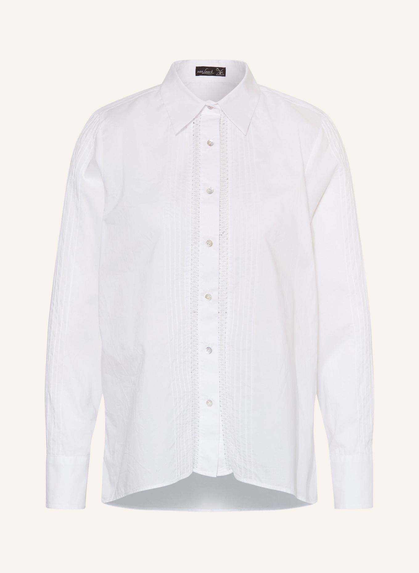 van Laack Shirt blouse PRIAS with broderie anglaise, Color: WHITE (Image 1)