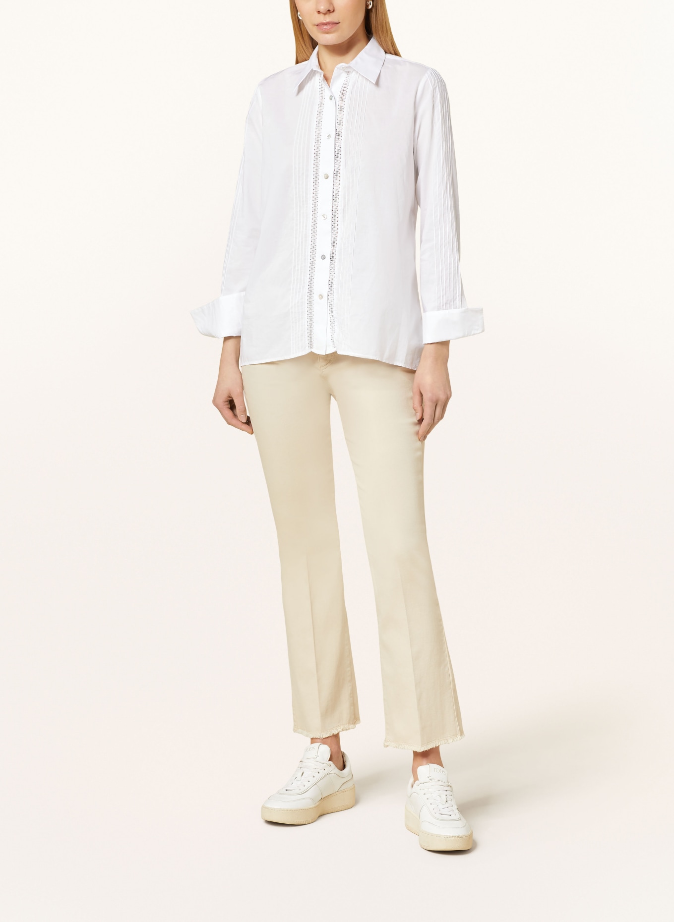 van Laack Shirt blouse PRIAS with broderie anglaise, Color: WHITE (Image 2)