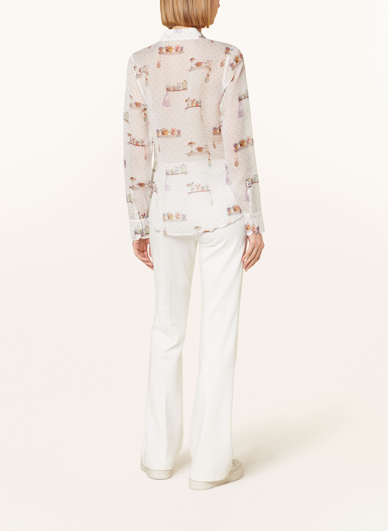 van Laack Shirt blouse CELLA-KN made of silk, Color: WHITE (Image 3)