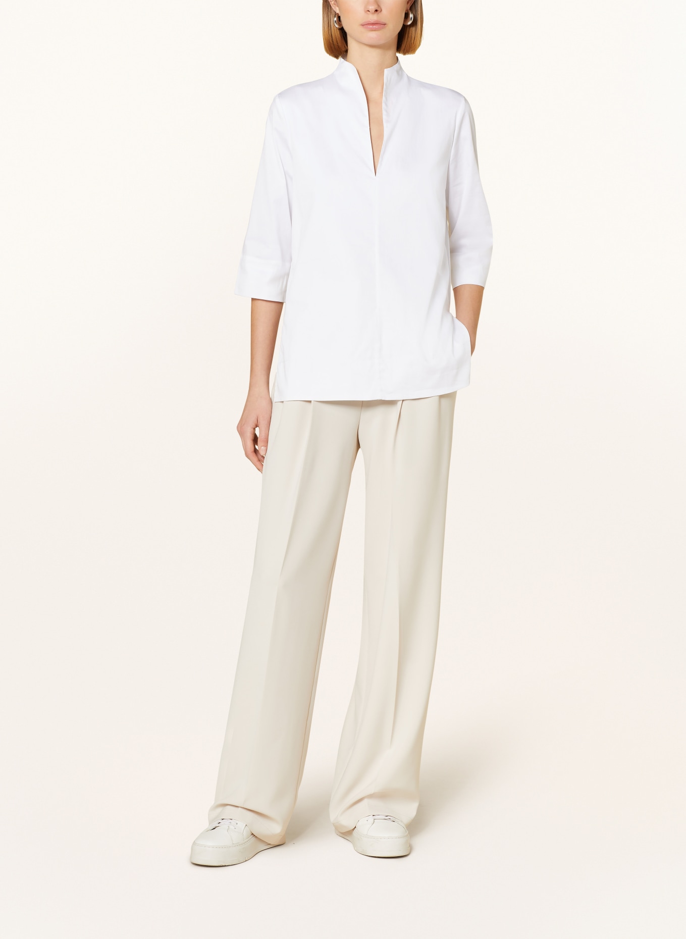 van Laack Blouse AMARA with 3/4 sleeves, Color: WHITE (Image 2)