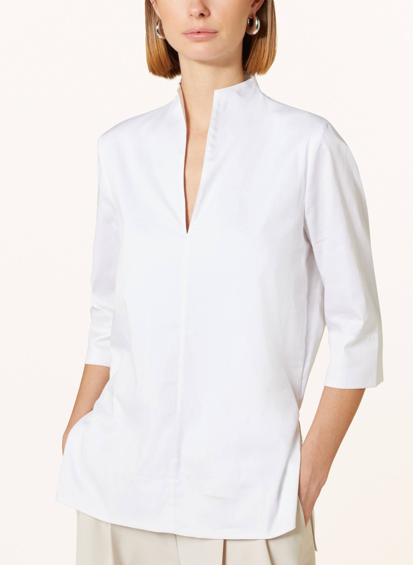 van Laack Blouse AMARA with 3/4 sleeves, Color: WHITE (Image 4)