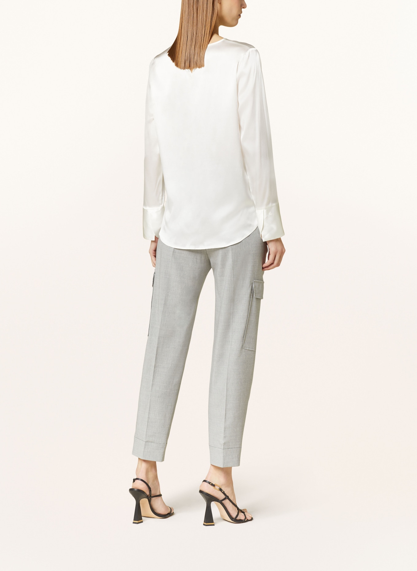 van Laack Shirt blouse FILIZ in silk, Color: WHITE (Image 3)