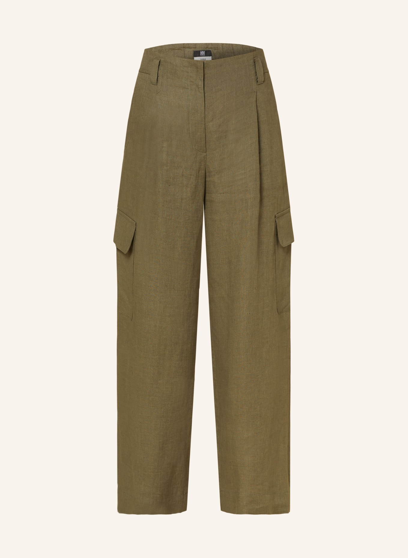 RIANI Linen cargo trousers, Color: OLIVE (Image 1)