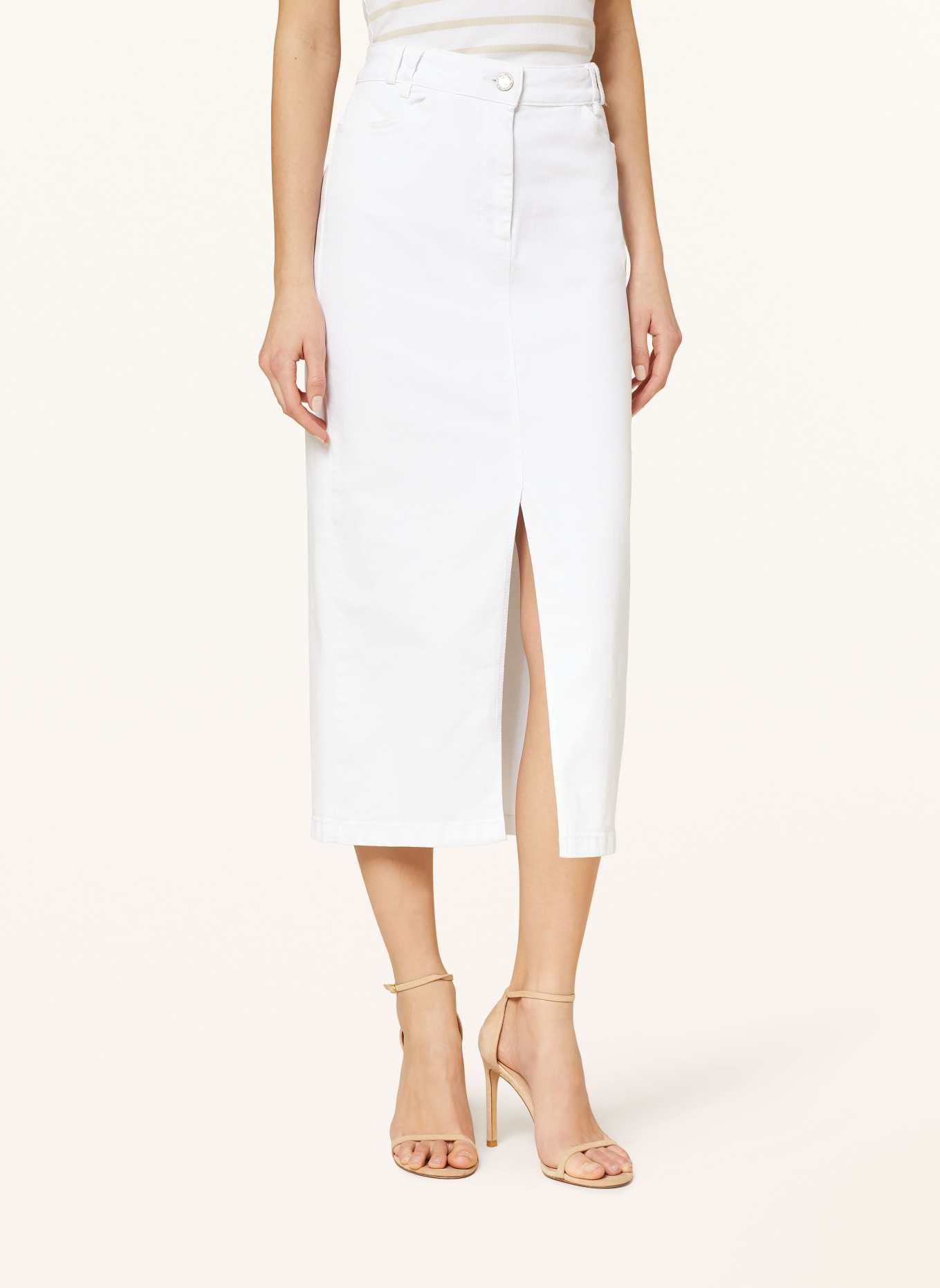 RIANI Denim skirt, Color: 100 WHITE (Image 4)