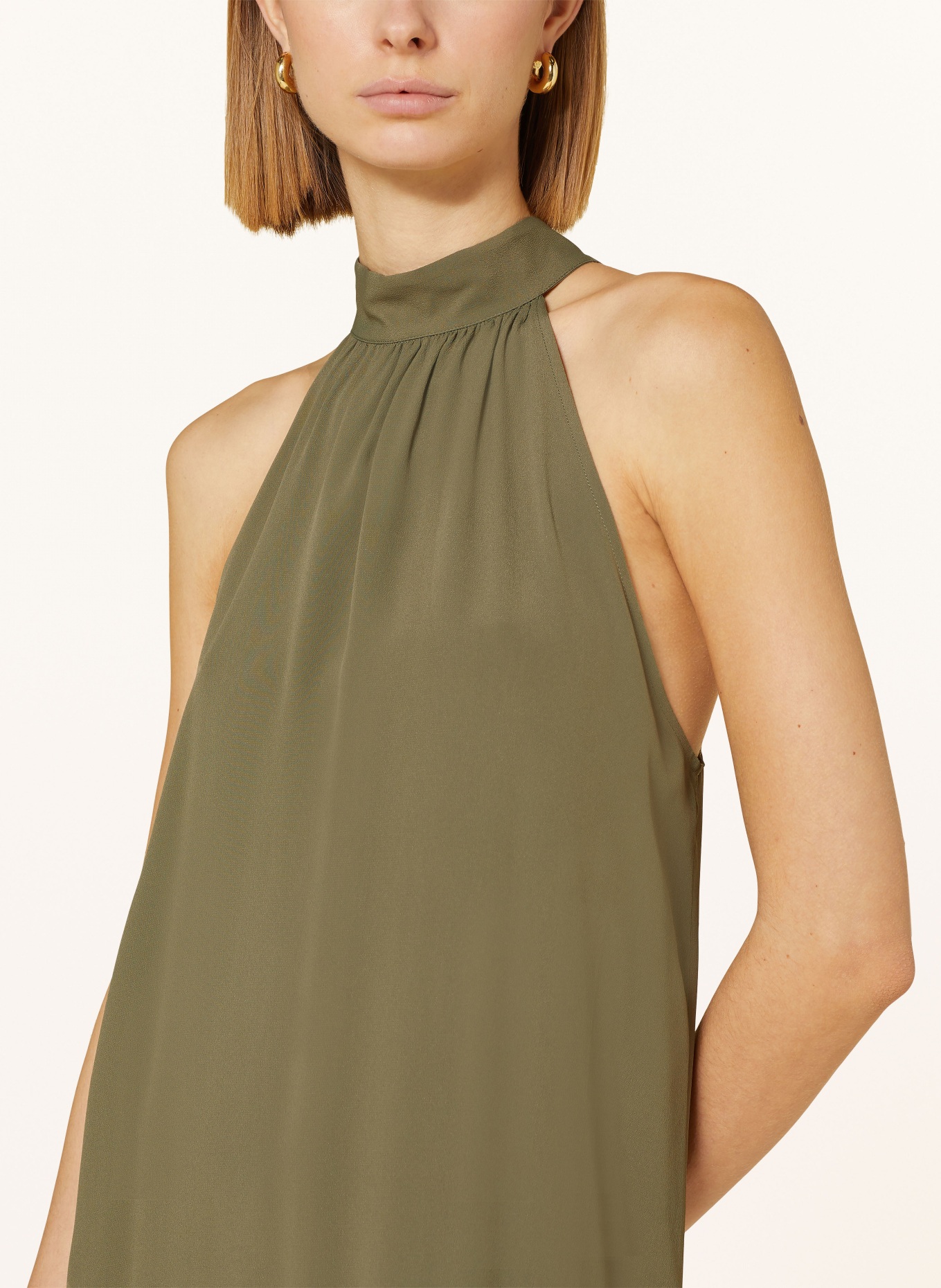 RIANI Kleid mit Seide, Farbe: OLIV (Bild 4)