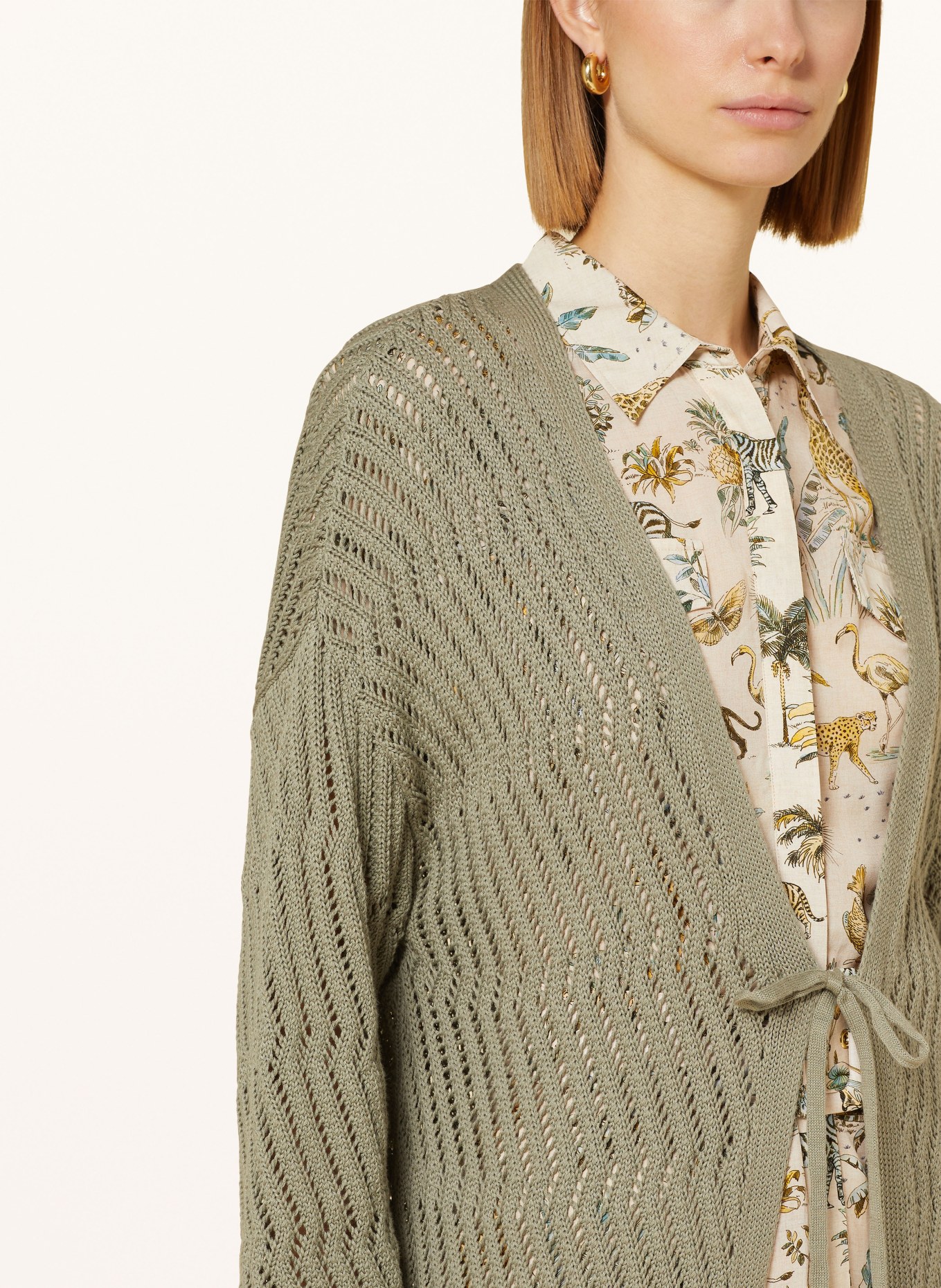 RIANI Knit cardigan, Color: OLIVE (Image 4)