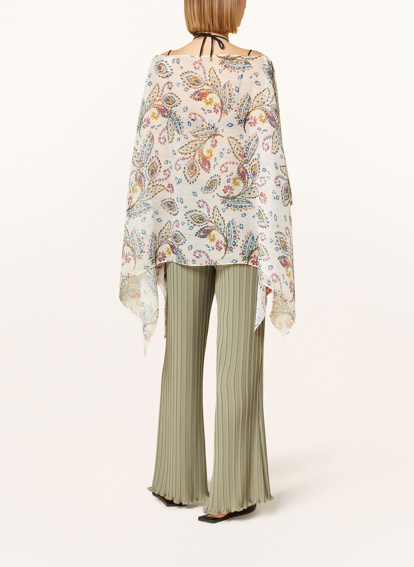 RIANI Marlene kalhoty s plisováním, Barva: OLIVOVÁ (Obrázek 3)