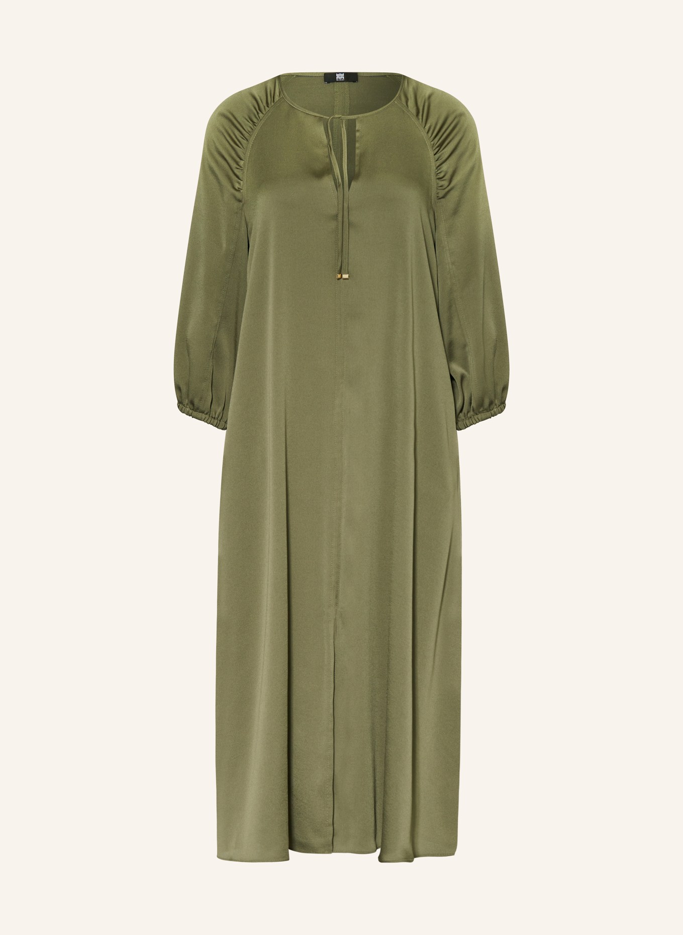 RIANI Satin dress with 3/4 sleeves, Color: OLIVE (Image 1)