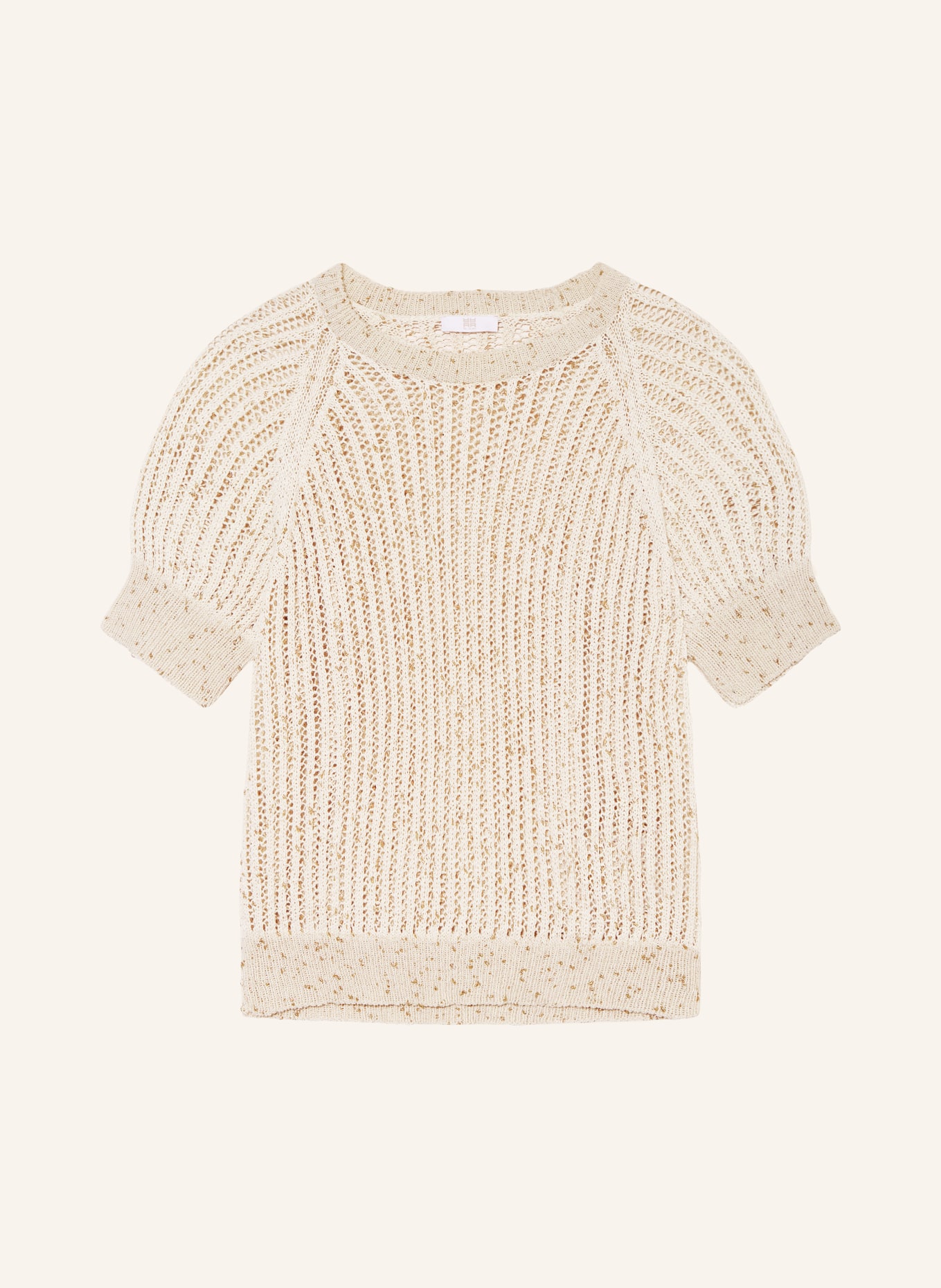 RIANI Knit shirt with glitter thread, Color: BEIGE (Image 1)