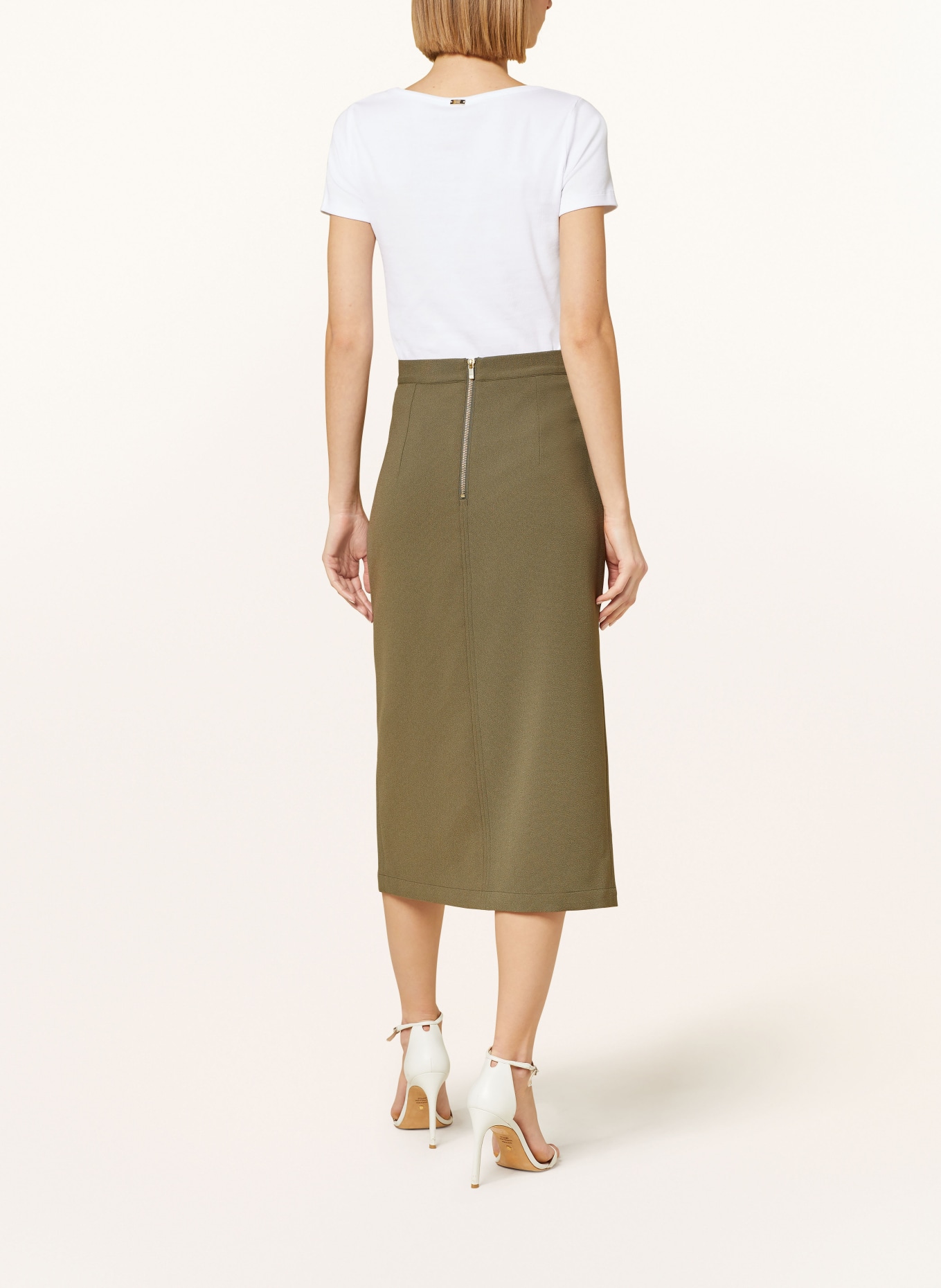 RIANI Jersey skirt, Color: OLIVE (Image 3)