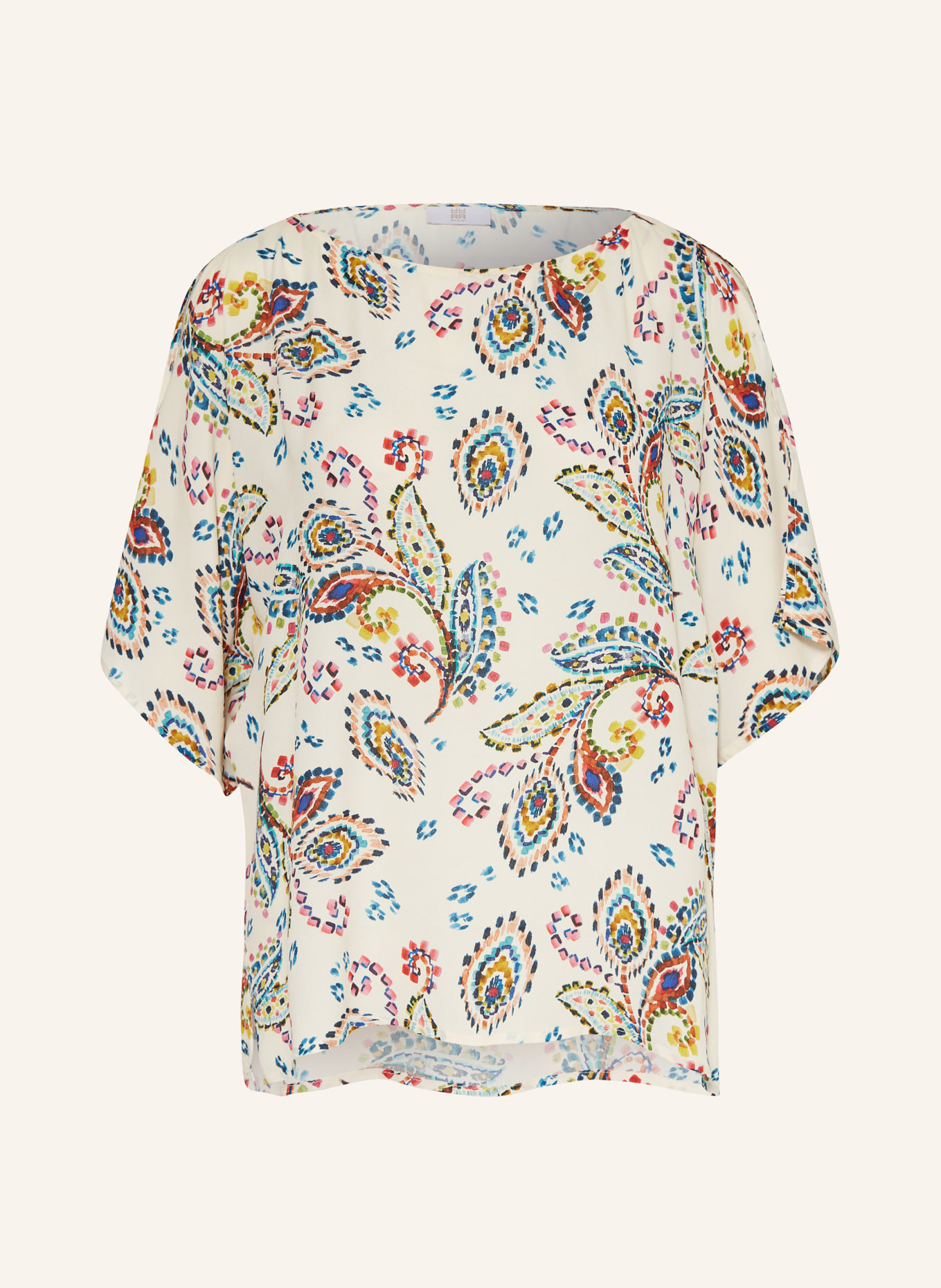 RIANI Shirt blouse, Color: CREAM/ TEAL/ PINK (Image 1)