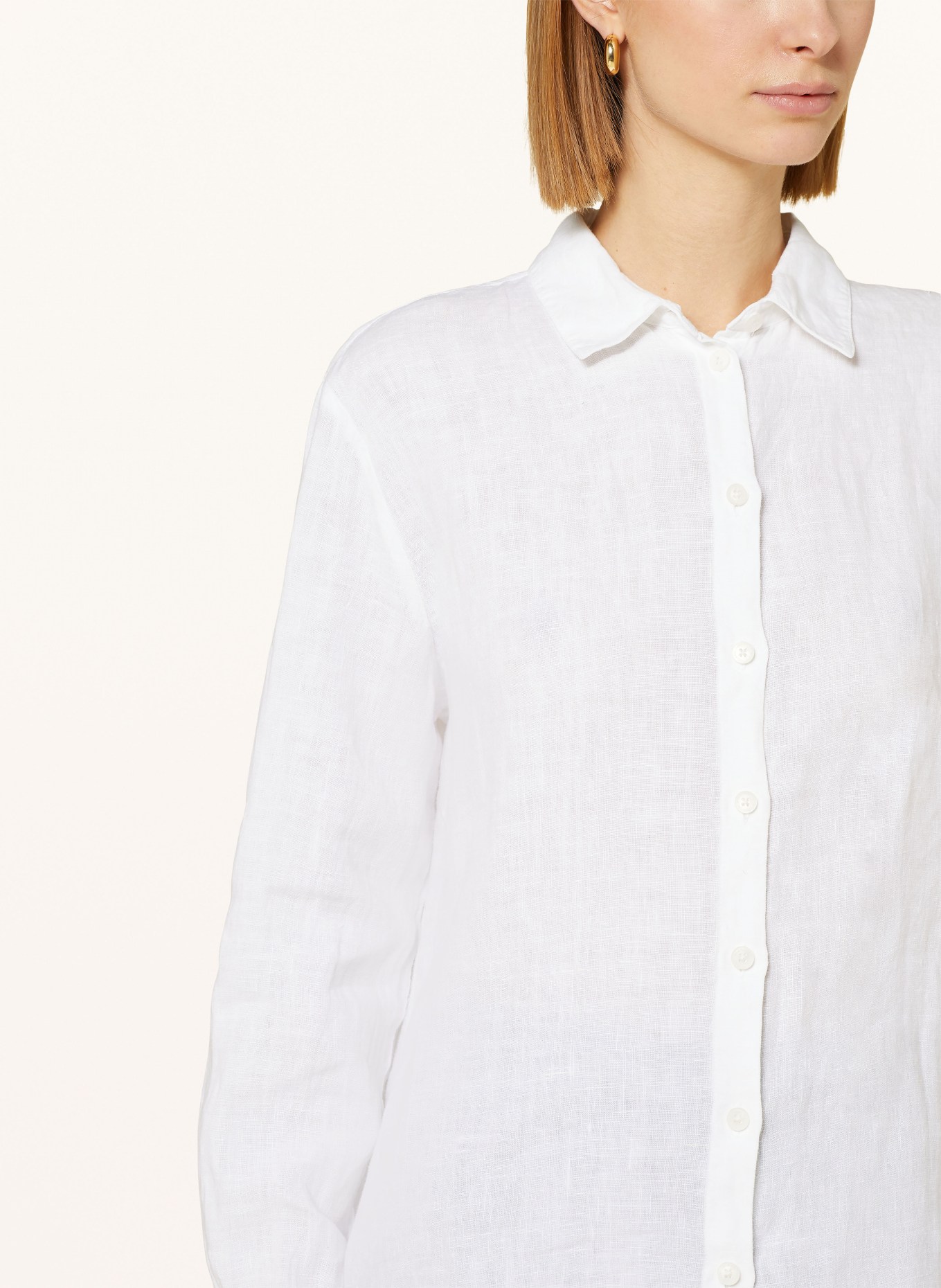 RIANI Shirt blouse made of linen, Color: WHITE (Image 4)