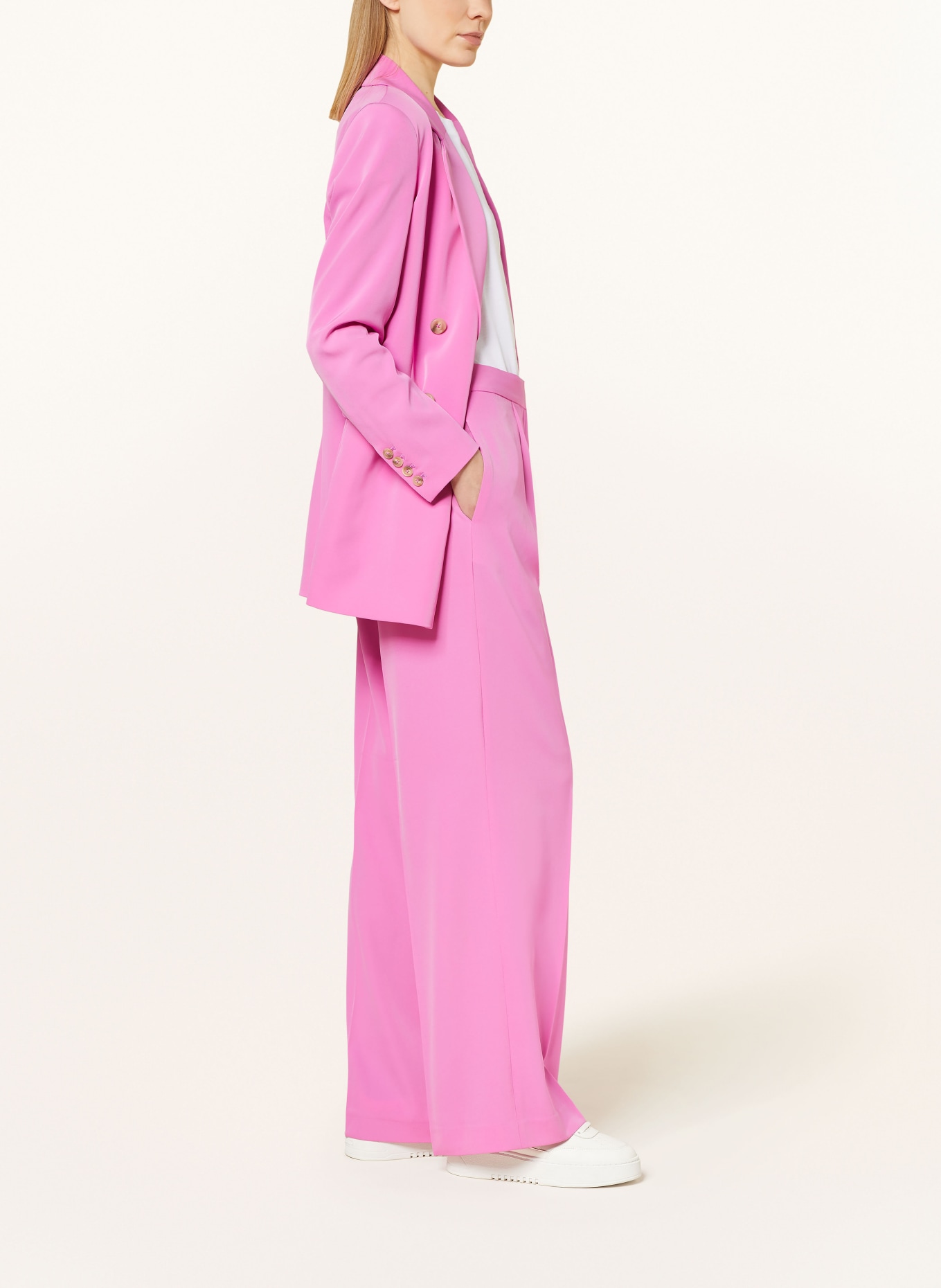 darling harbour Wide leg trousers, Color: PINK (Image 4)