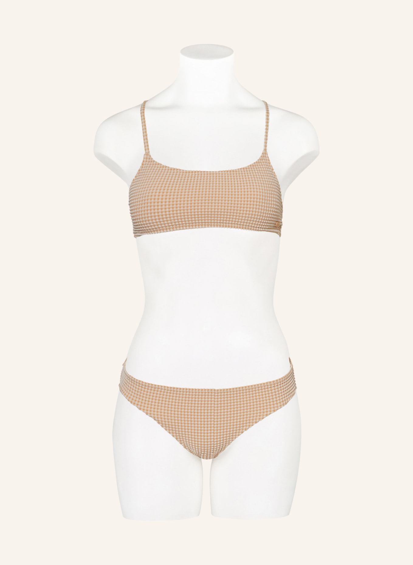 ROXY Bralette-Bikini-Top GINGHAM, Farbe: NUDE/ WEISS (Bild 2)