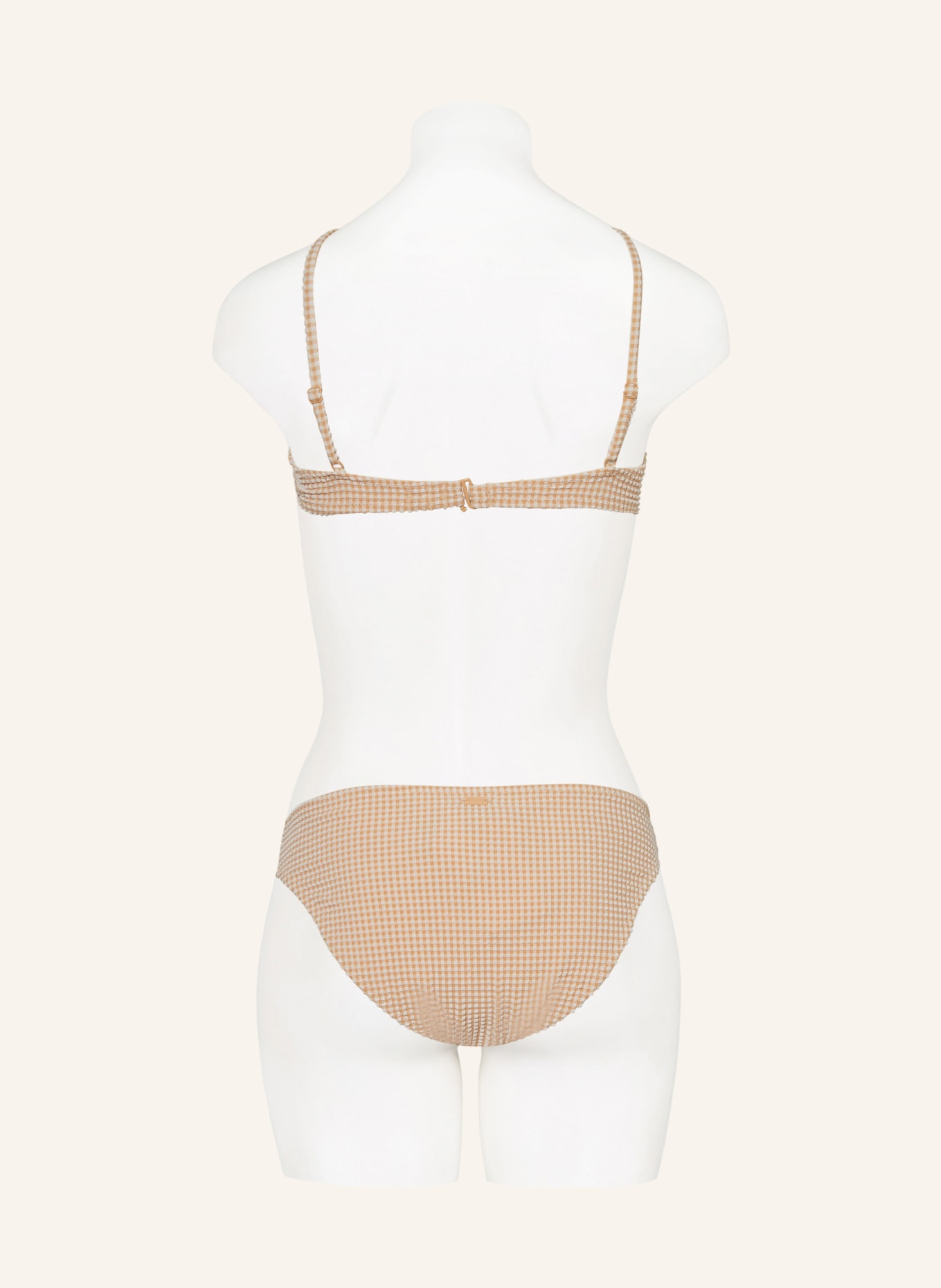 ROXY Bralette bikini top GINGHAM, Color: NUDE/ WHITE (Image 3)