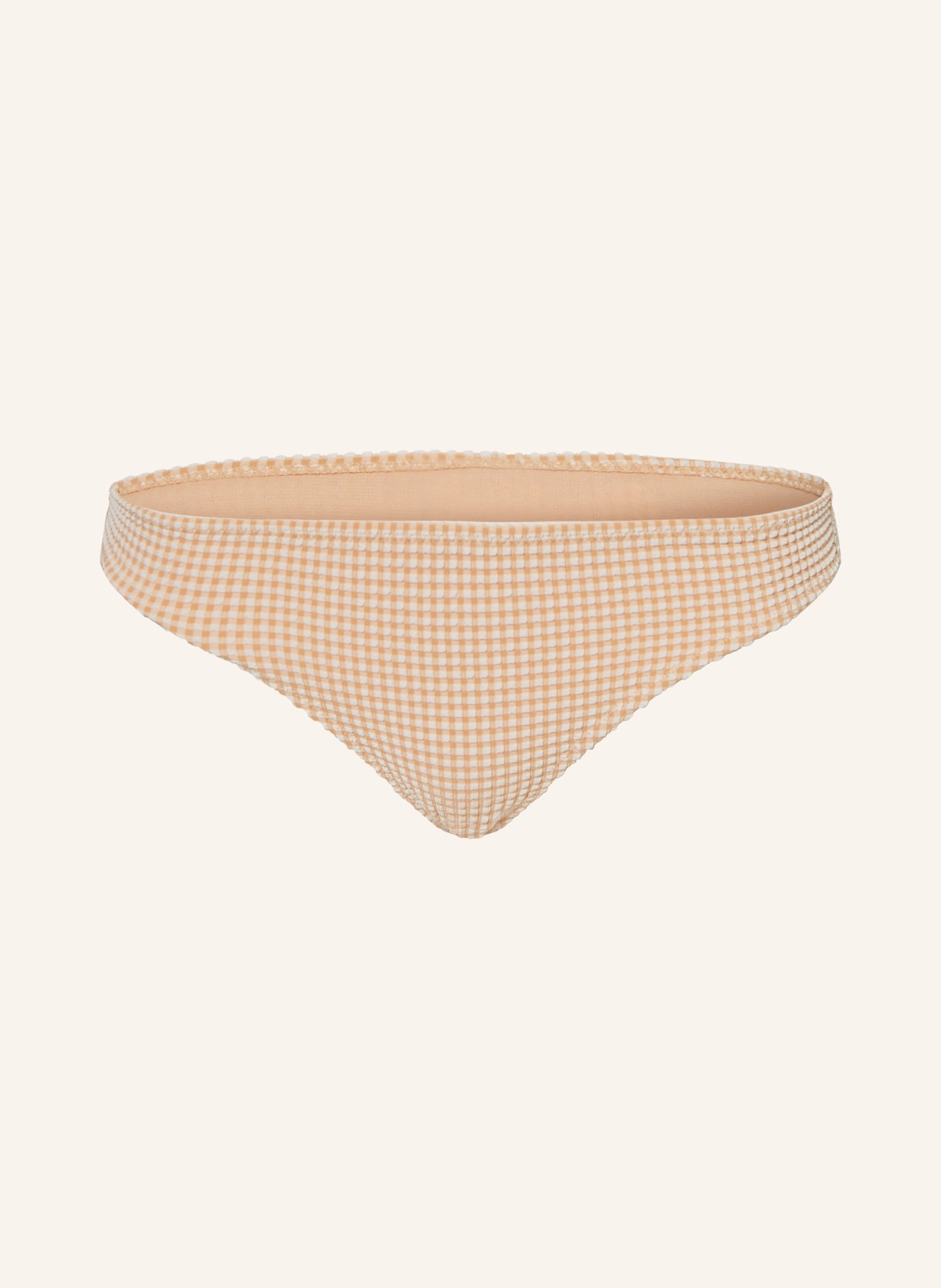 ROXY Basic-Bikini-Hose GINGHAM, Farbe: NUDE/ WEISS (Bild 1)