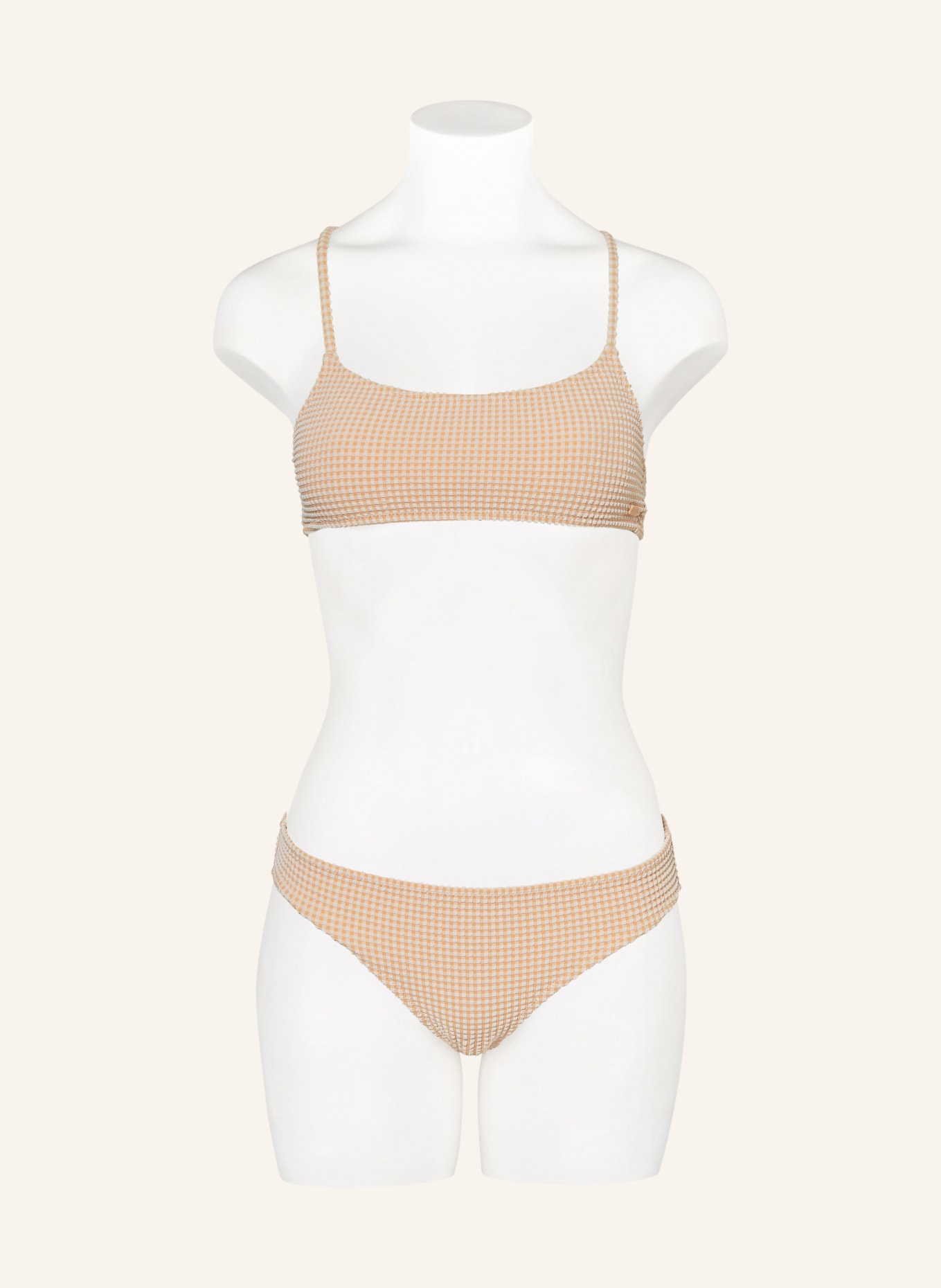 ROXY Basic bikini bottoms GINGHAM, Color: NUDE/ WHITE (Image 2)