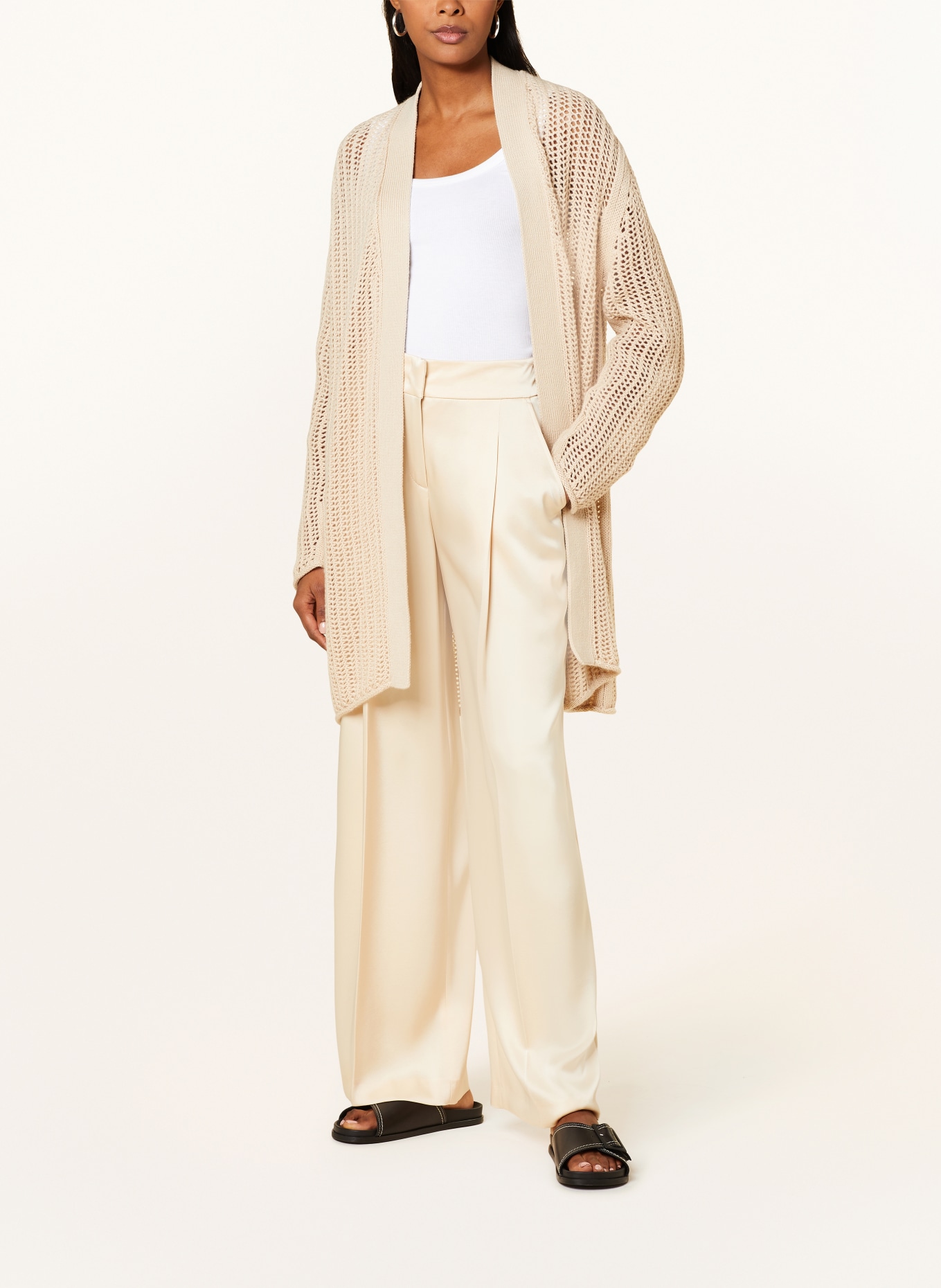 FTC CASHMERE Knit cardigan with cashmere, Color: LIGHT BROWN (Image 2)