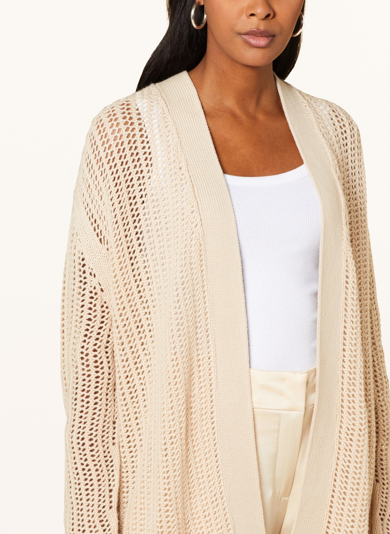 FTC CASHMERE Knit cardigan with cashmere, Color: LIGHT BROWN (Image 4)